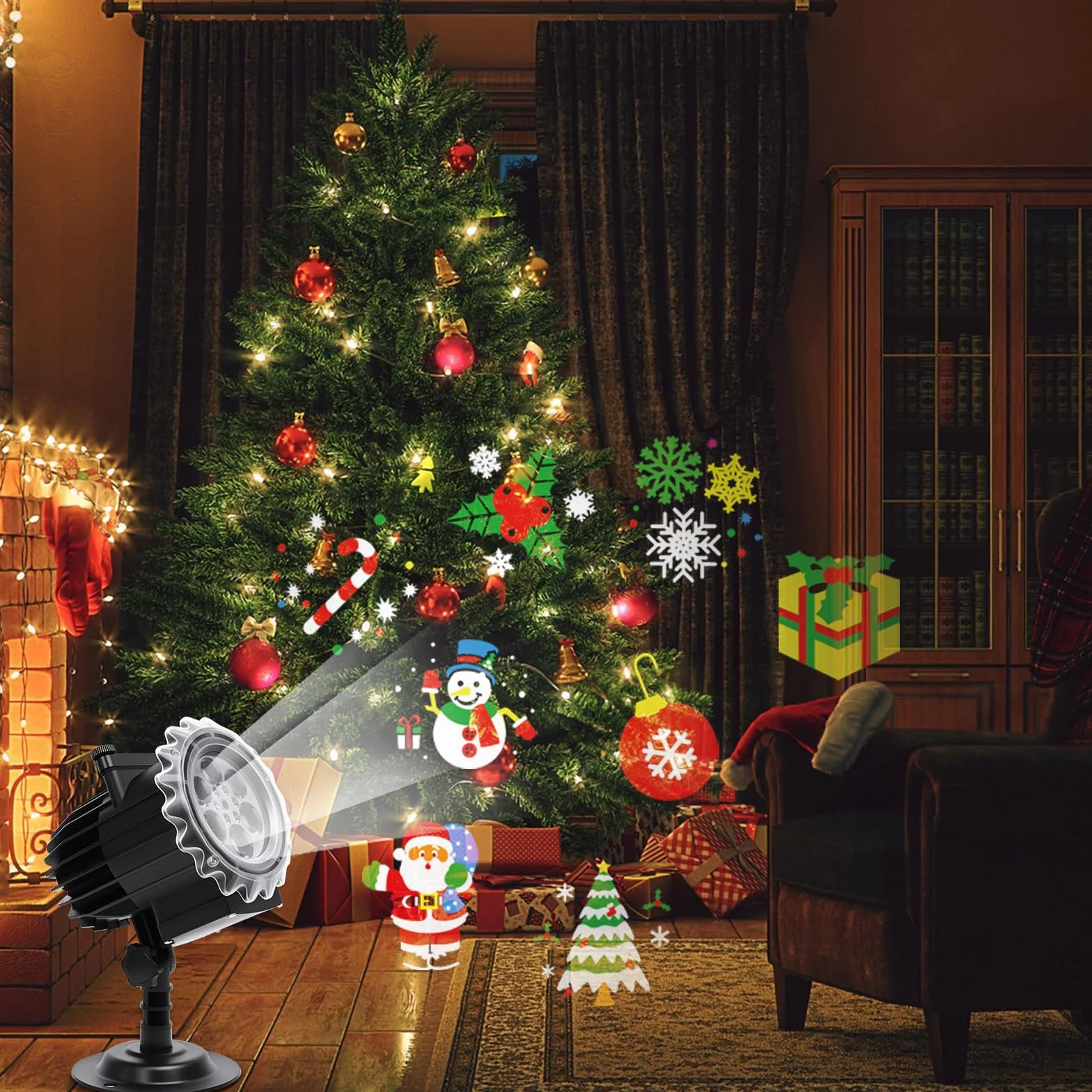 CIXMUS Projecteur Noël Exterieur 96 Motifs LED avec Télécommande et Minuterie Etanche