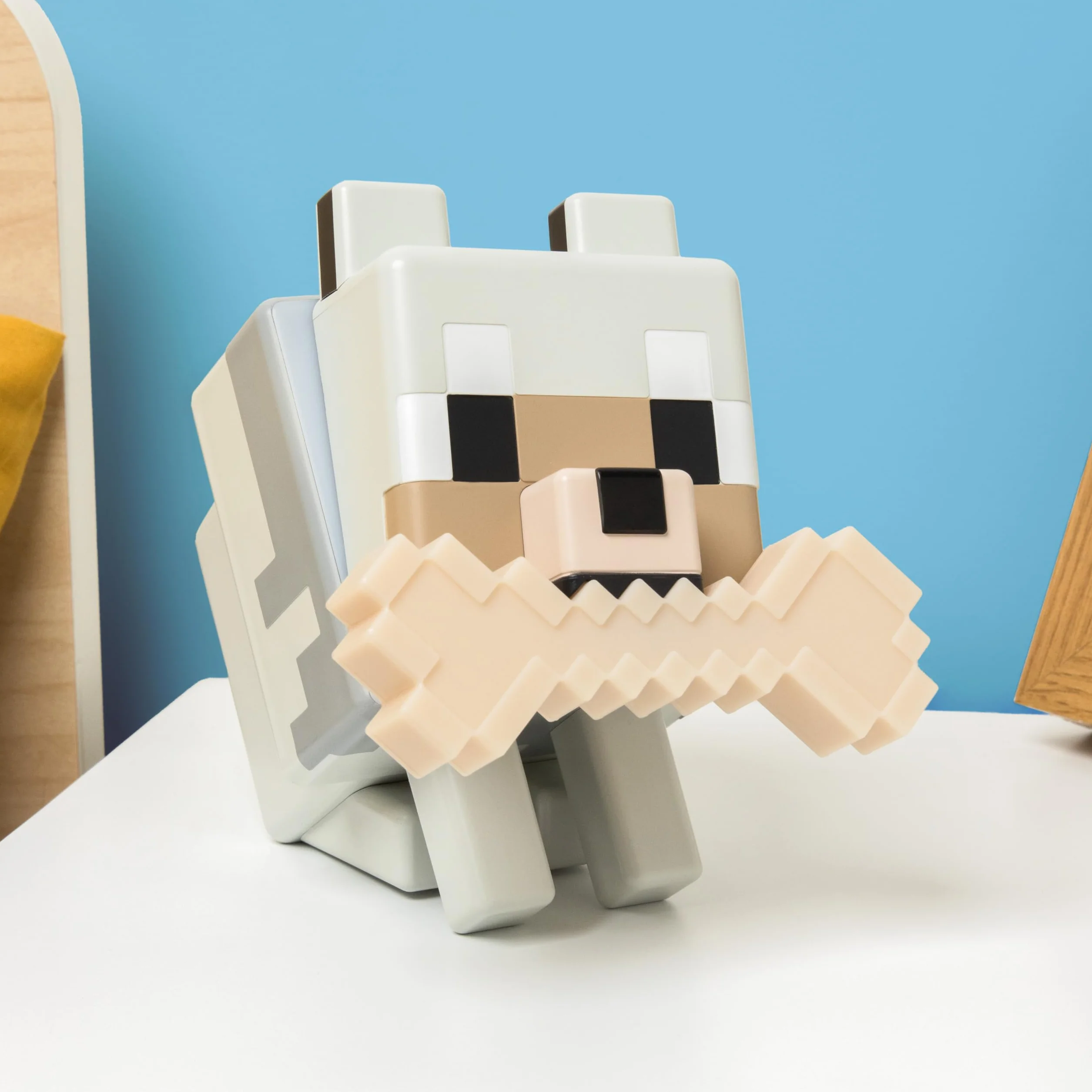 Paladone Lampe LED 3D Minecraft Wolf GloBuddies Officielle, Appuyez pour changer de couleur, Gaming