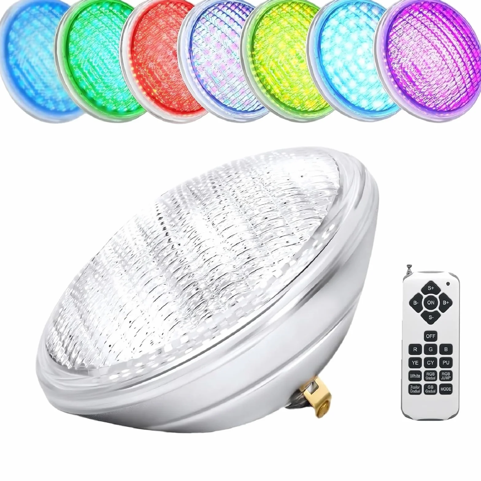 AHJ Lampe de Piscine LED PAR56 36W RGB IP68 3500lm 120° Éclairage de Piscine avec Télécommande