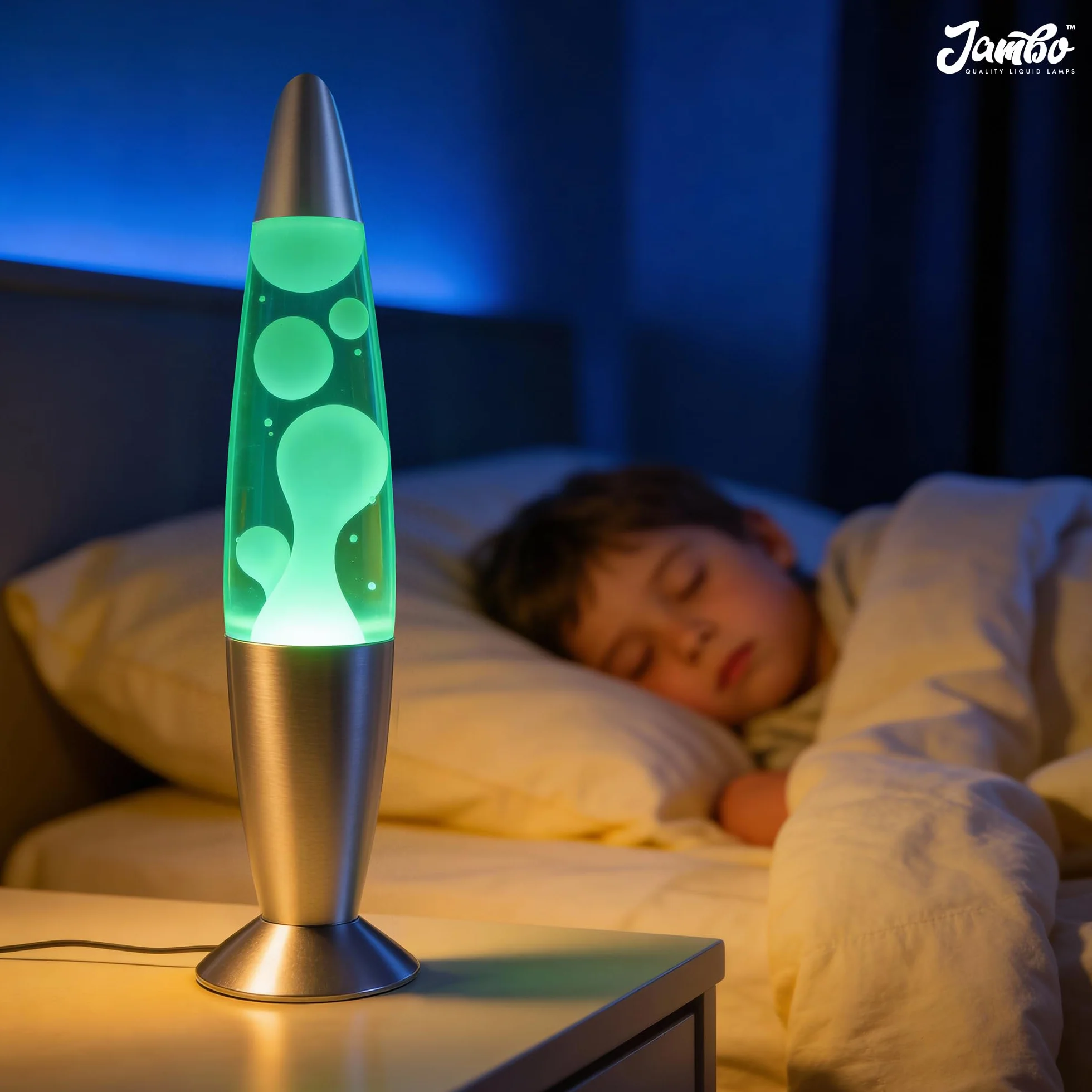 Jambo 17-Color Changing LED Motion Lamp 16" Night Light with Remote for Bedroom Living Room