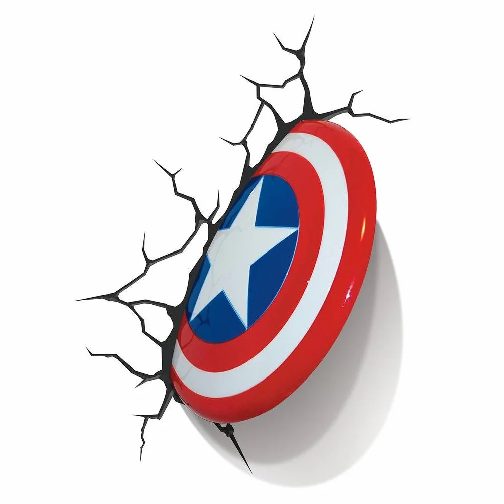 3D Light FX Applique Murale Captain America Bouclier Marvel Décoration