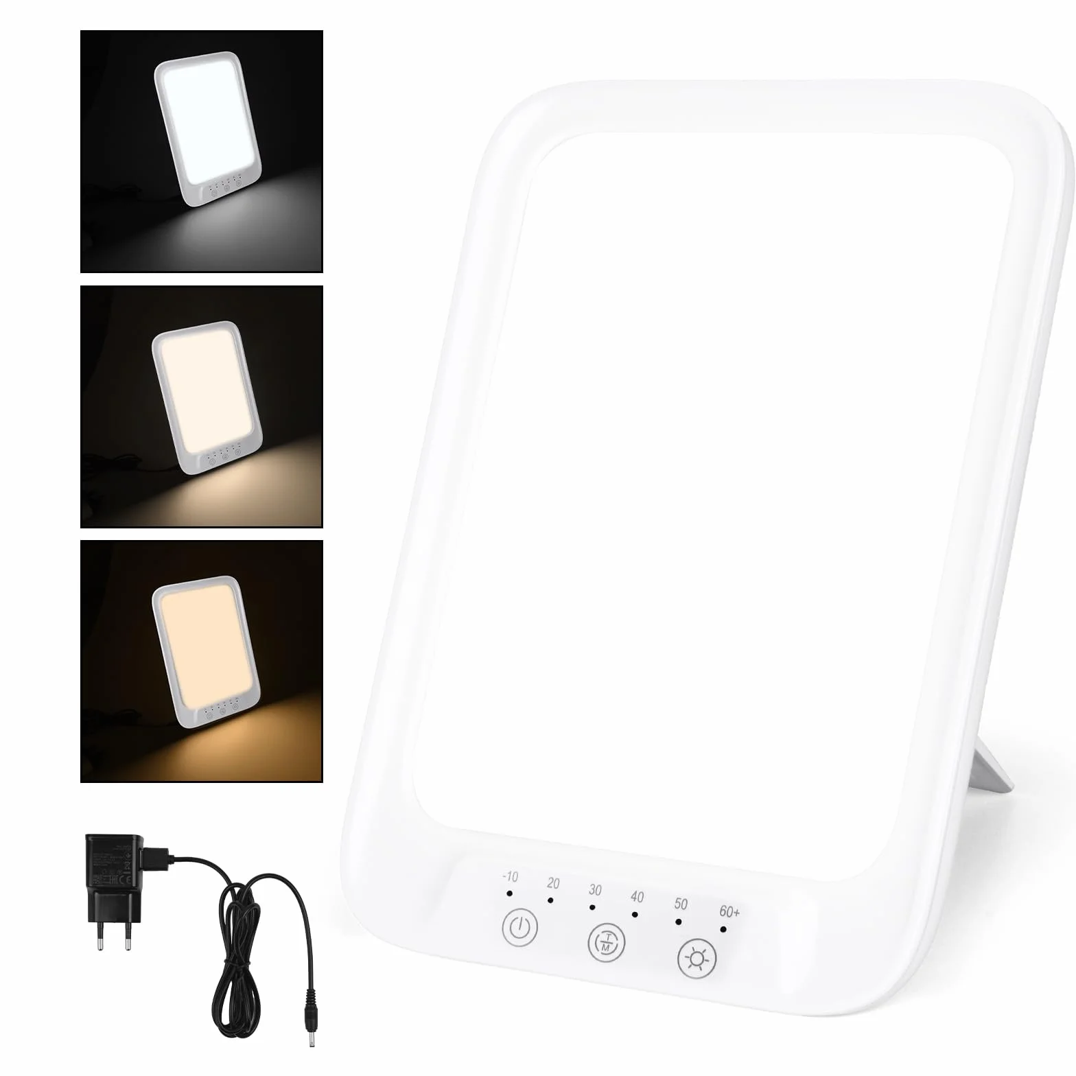 Lampe Lumière Du Jour 16000 Lux Sans UV 3 Températures 10 Luminosités Minuterie Support Pliant
