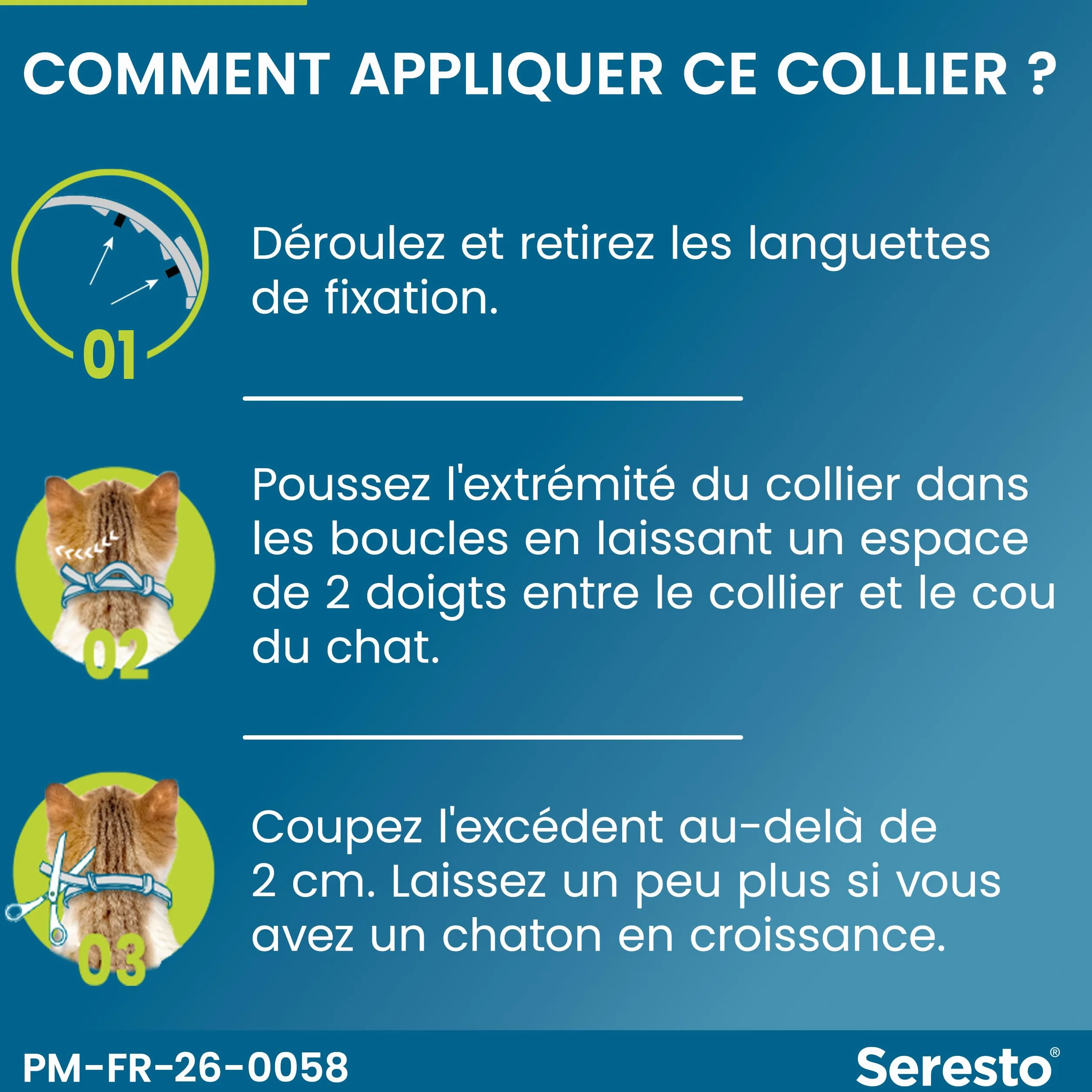 Seresto Collier Chats – Protection anti puces et anti tiques longue durée 7-8 mois Gris