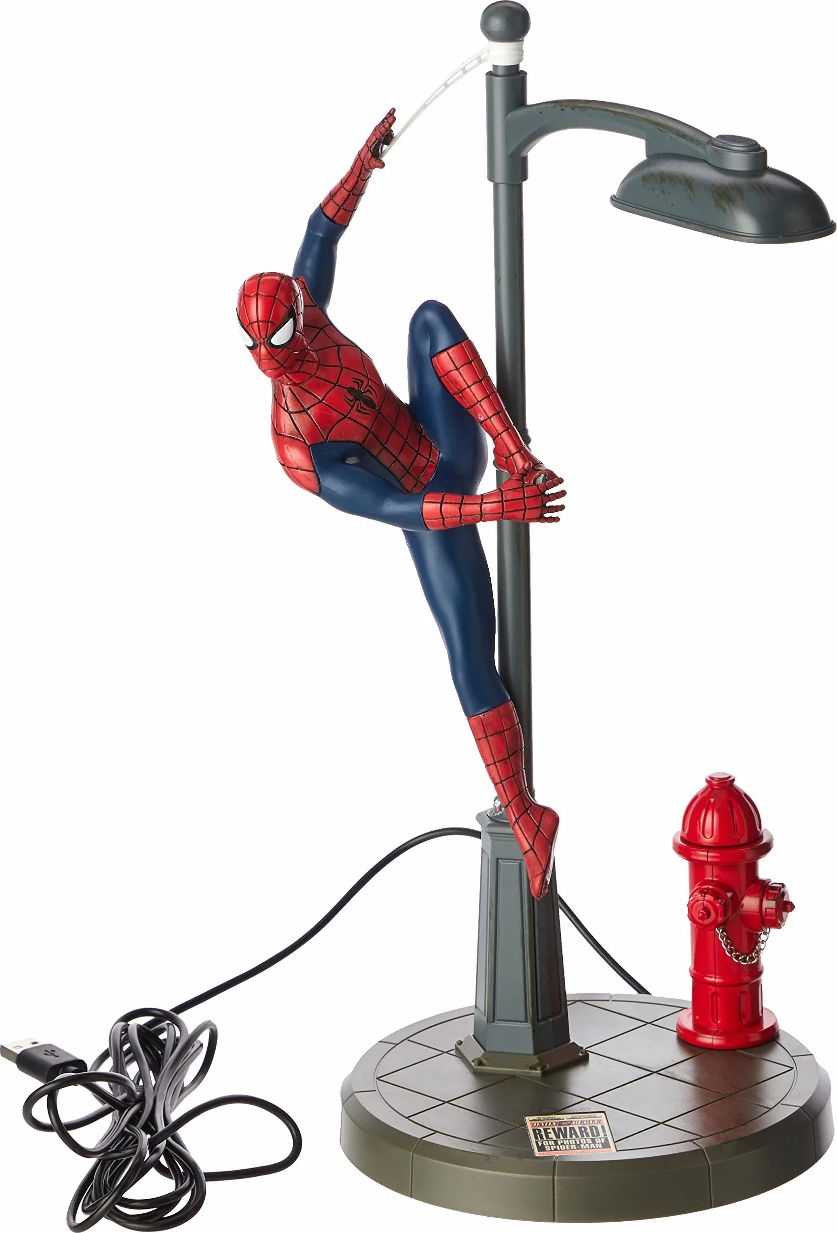 Lampe de Bureau Spiderman Officielle Disney Marvel Streetlight Spider Man Cadeau Fans Multivers