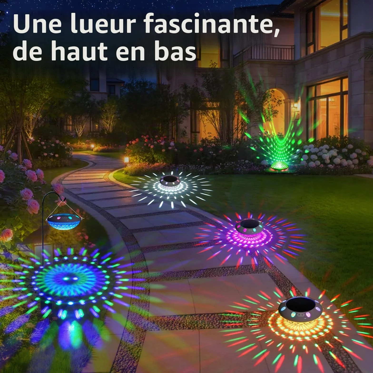 AearKing Lumière Piscine Flottante LED RVB avec Télécommande, IP68 Étanche 1 Pièce