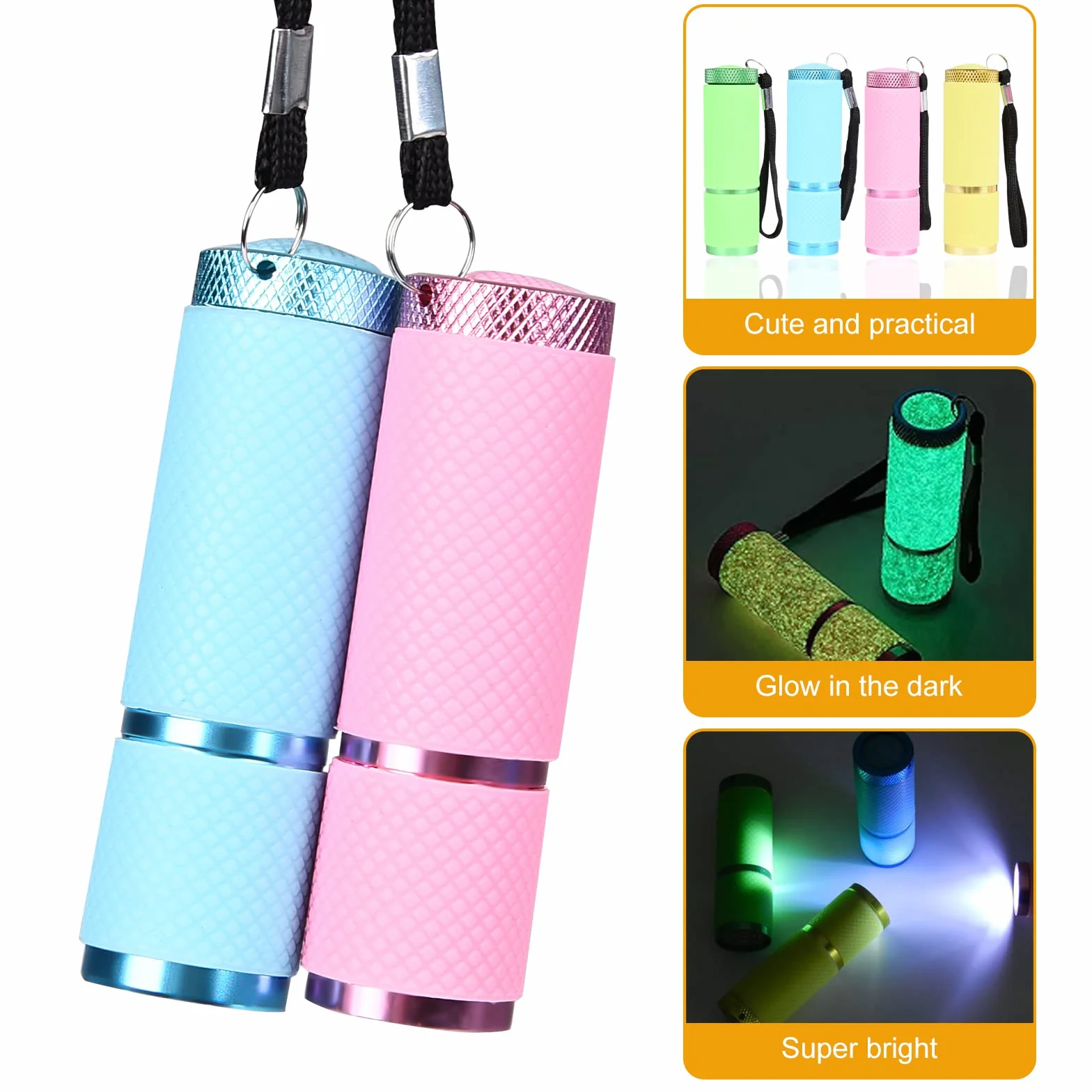 FORMIZON Mini Lampe de Poche LED 8 Pièces Aluminium Portable Camping Randonnée
