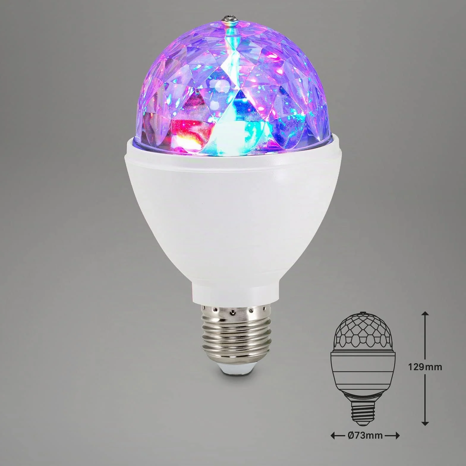 BRILONER Ampoule Disco LED 3W E27 Effets d'Éclairage Disco Blanc 7,3 x 12,9 cm