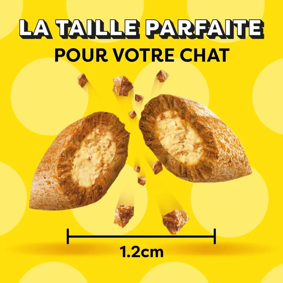 Friandises pour Chat et Chaton au Canard - Lot de 6 Sachets de 60g - Croquantes Tendres
