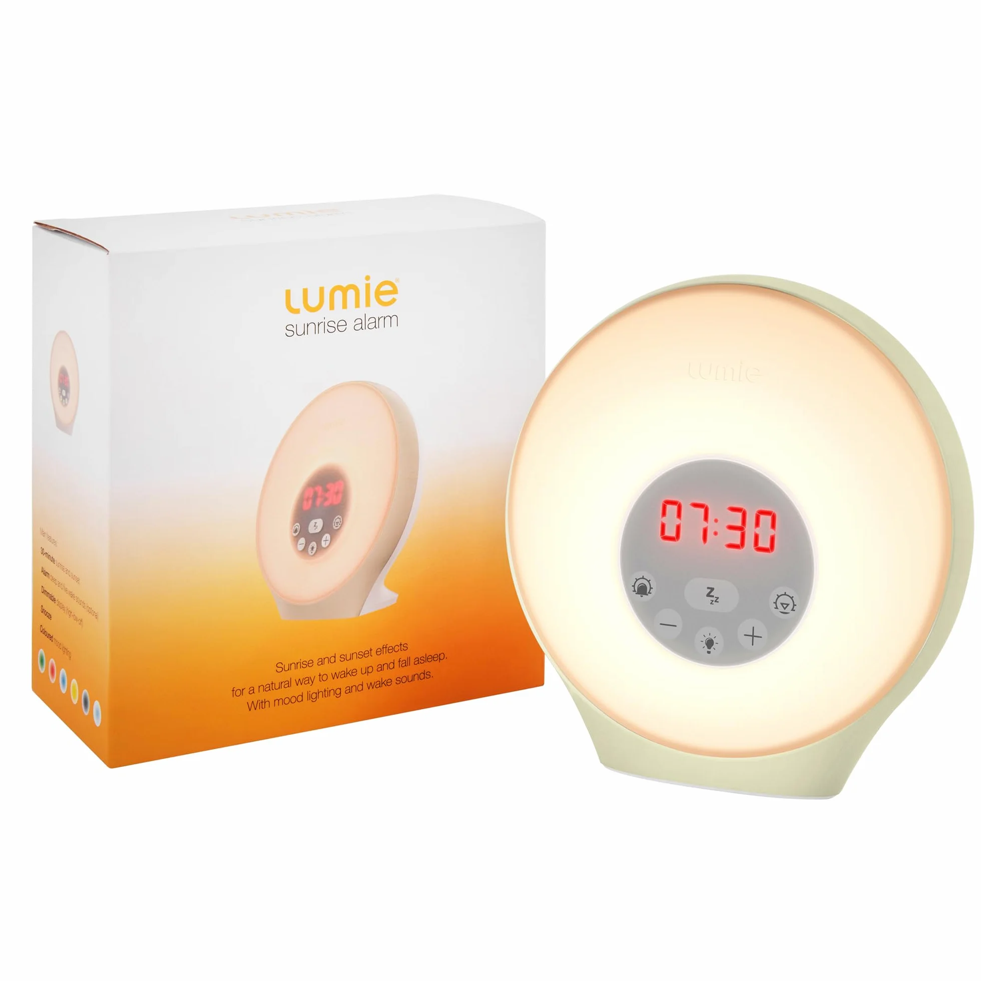Lumie Sunrise Alarm Simulateur d’Aube Réveil Musical Éclairage d'Ambiance