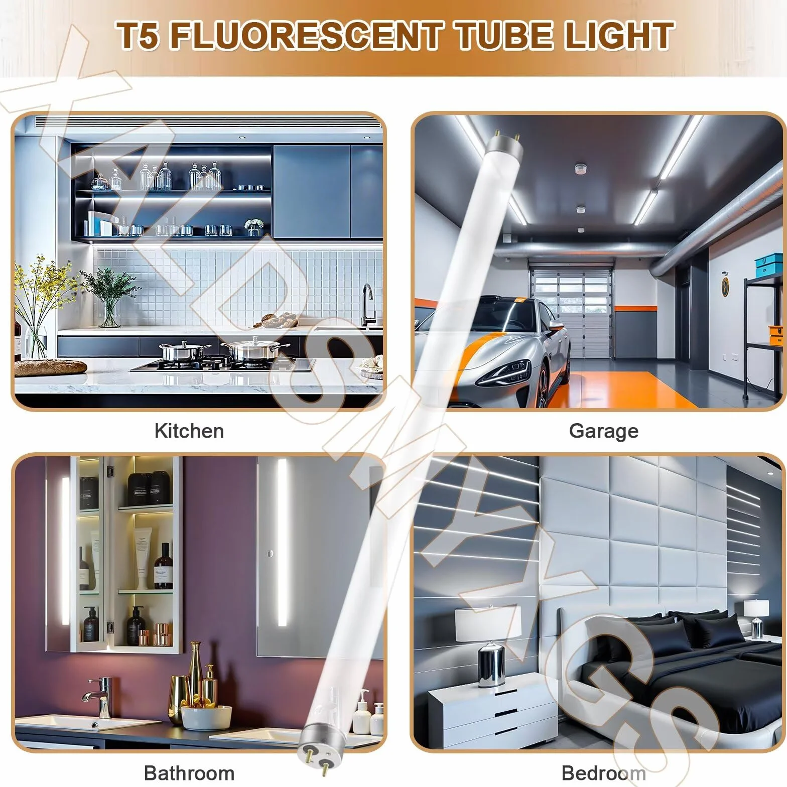 Tubes Fluorescents T5 G5 14W 549mm Blanc Froid 6000K AC 220-240V 1156LM