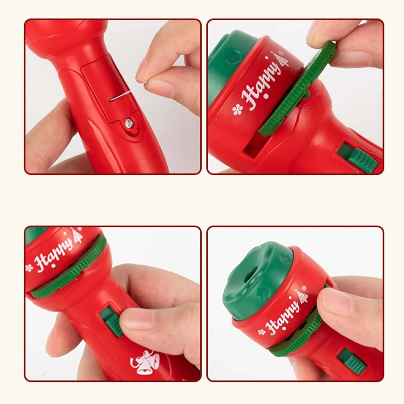 Lampe Torche Enfant 24 Motifs Projecteur Veilleuse Nuit Fêtes Noël Cadeau Anniversaire