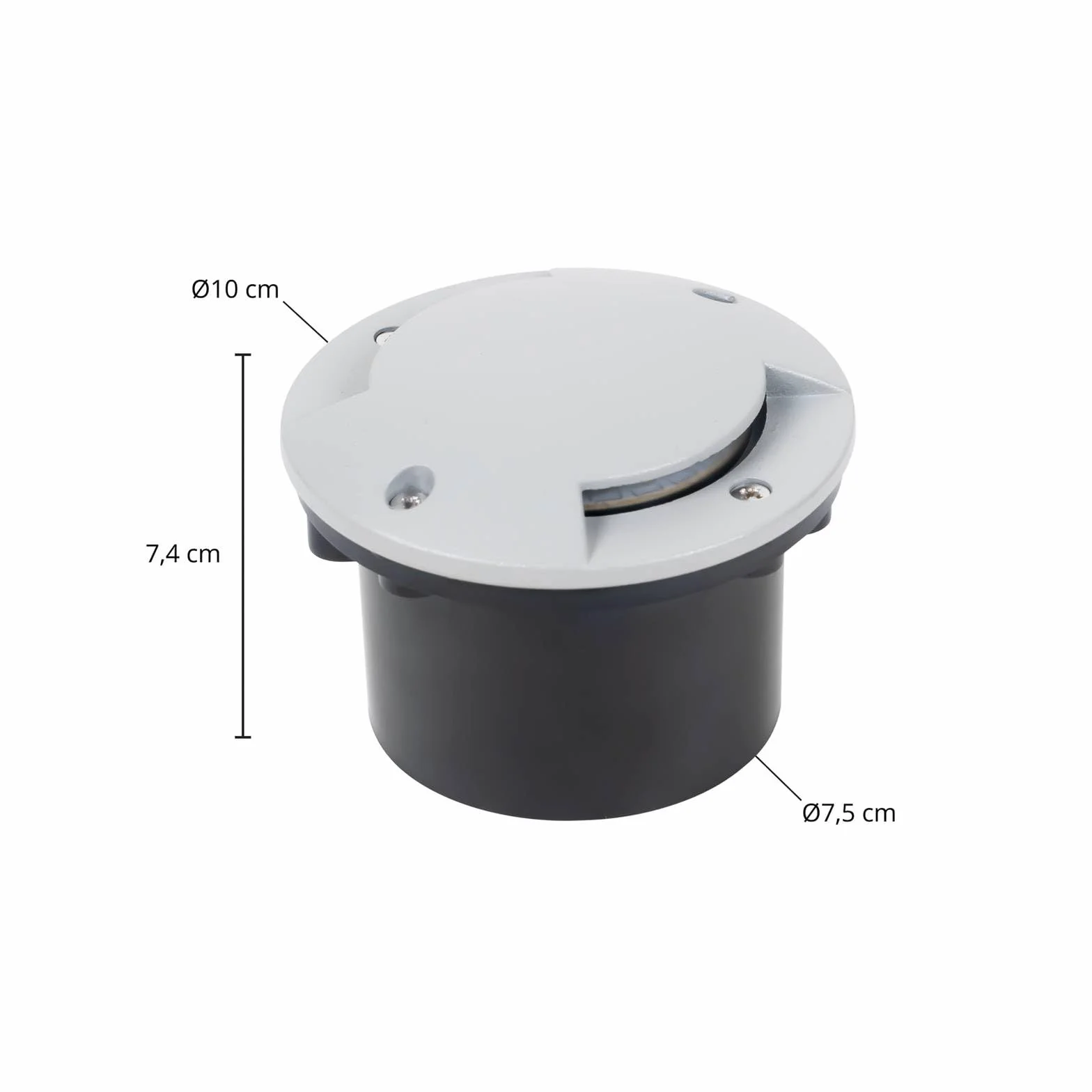 Nandita LED Spot encastrable dans le sol Gris Aluminium 1 lampe Luminaire extérieur jardin terrasse balcon