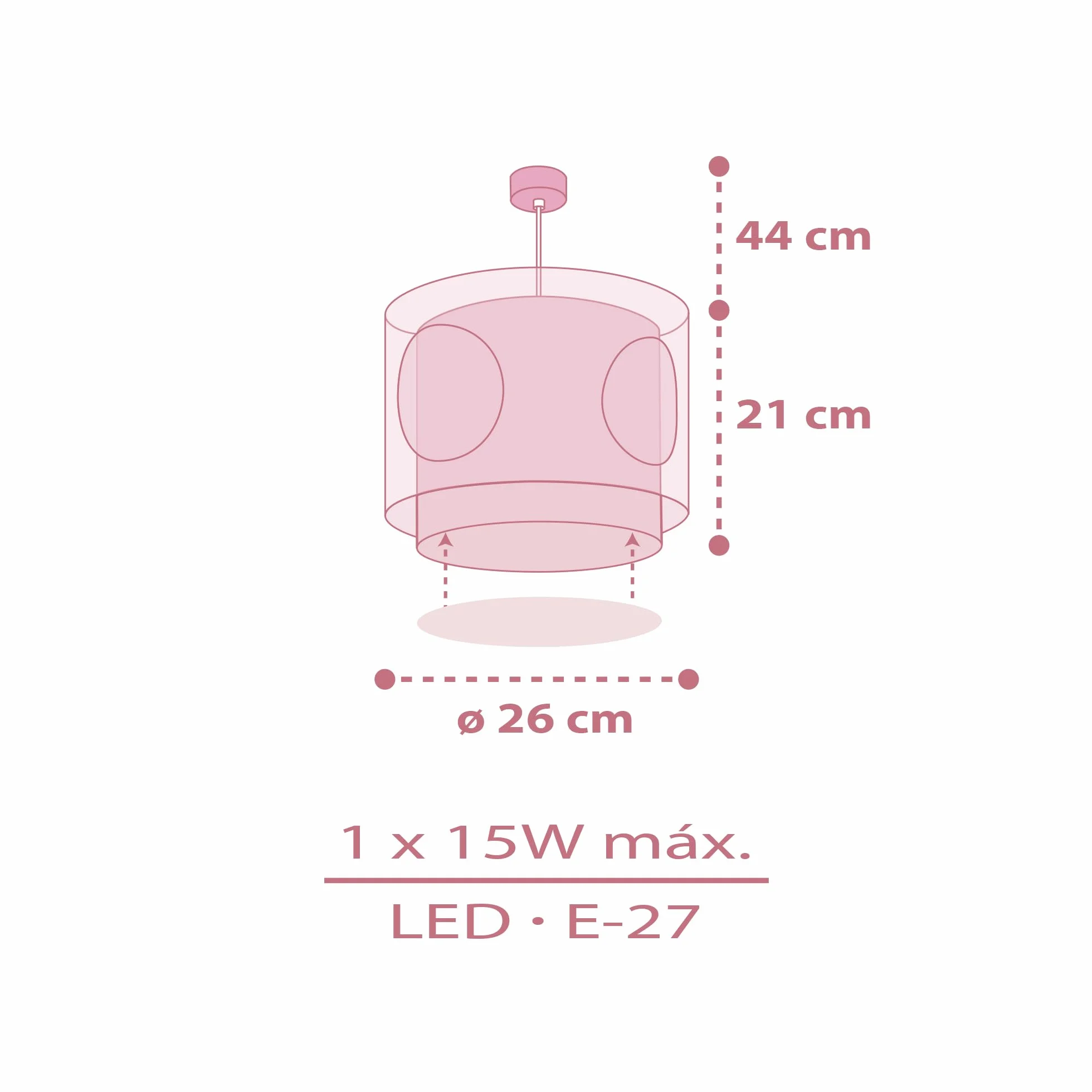 Dalber Lampe Suspension Plafonnier Enfants Ballerine E27