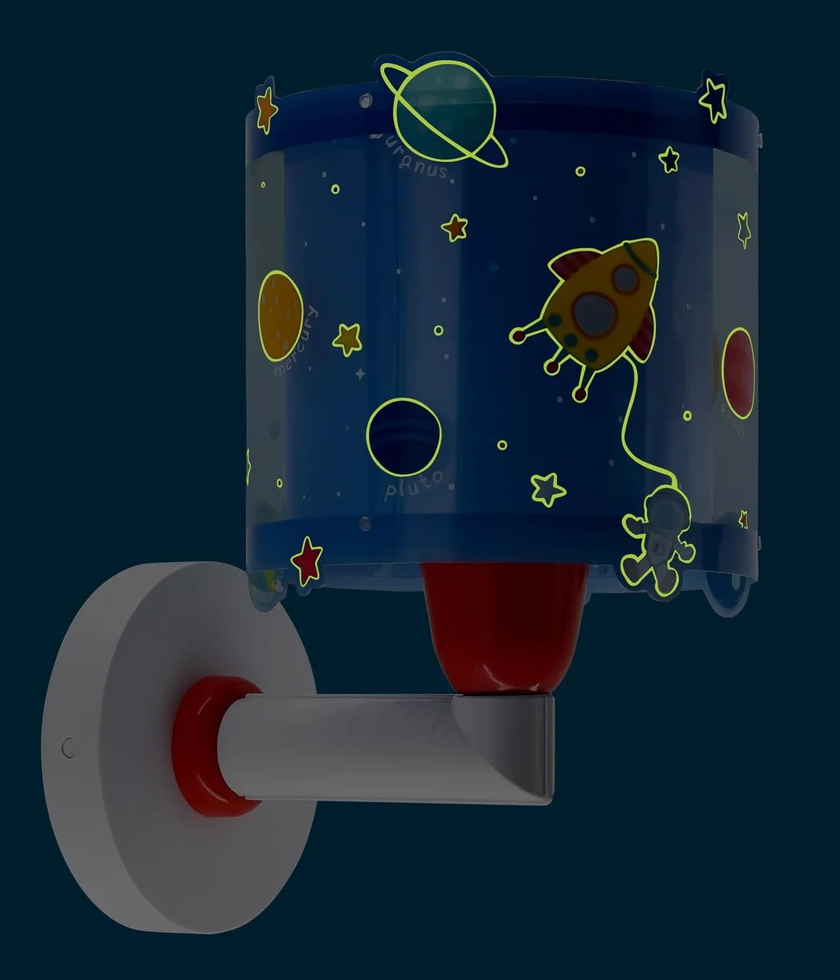Dalber Applique Murale Enfant Planets Planètes Bleu E27 Lumière Murales Chambre