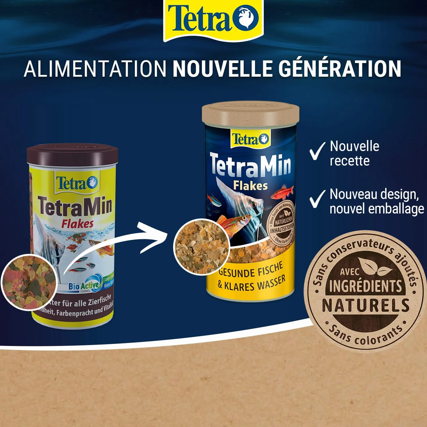 TetraMin Flakes Nutri Evolution Aliment Complet en Flocons pour Poissons Tropicaux 500 ml