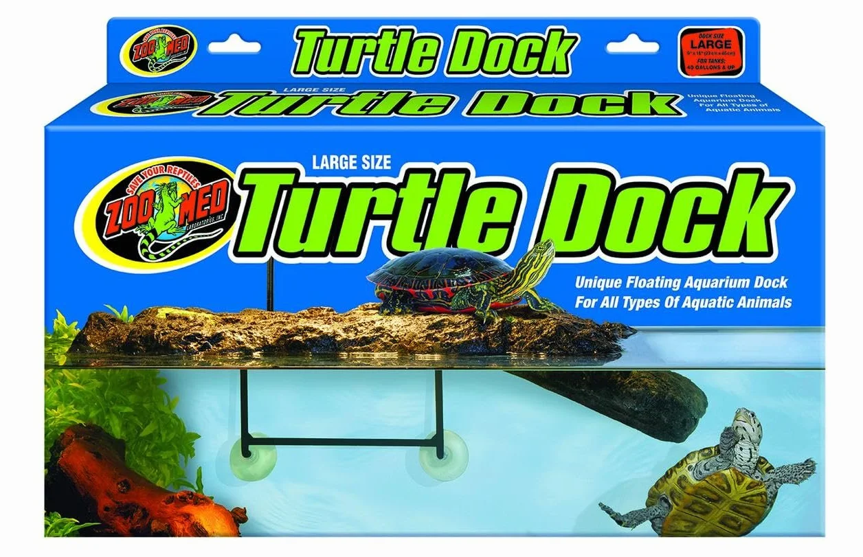 Zoomed Floating Turtle Dock Bois d'Ornement pour Tortue Taille L