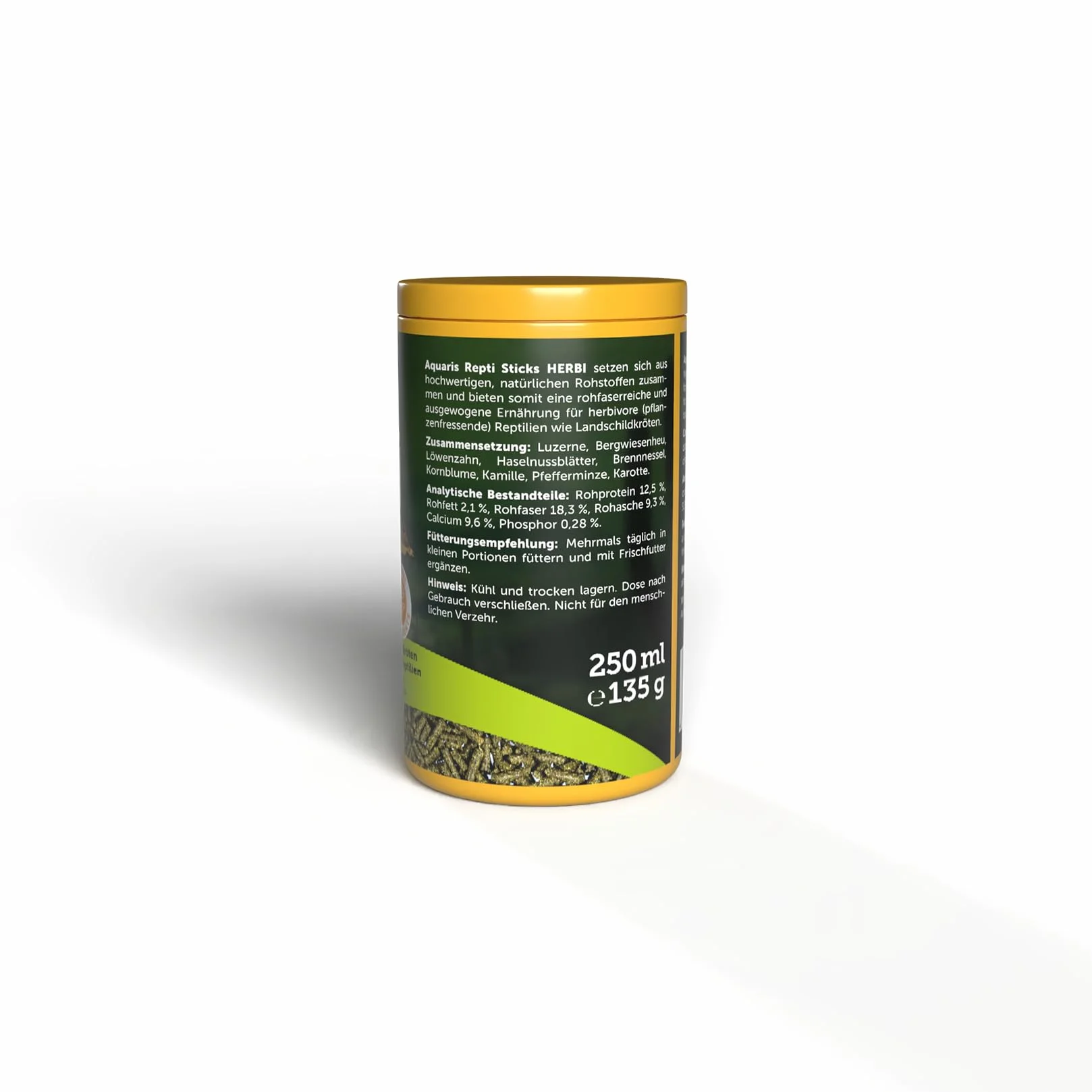 AQUARIS Repti Sticks Herbi Nourriture pour Tortues terrestres Reptiles herbivores 100% végétale Riche en Fibres 250 ML