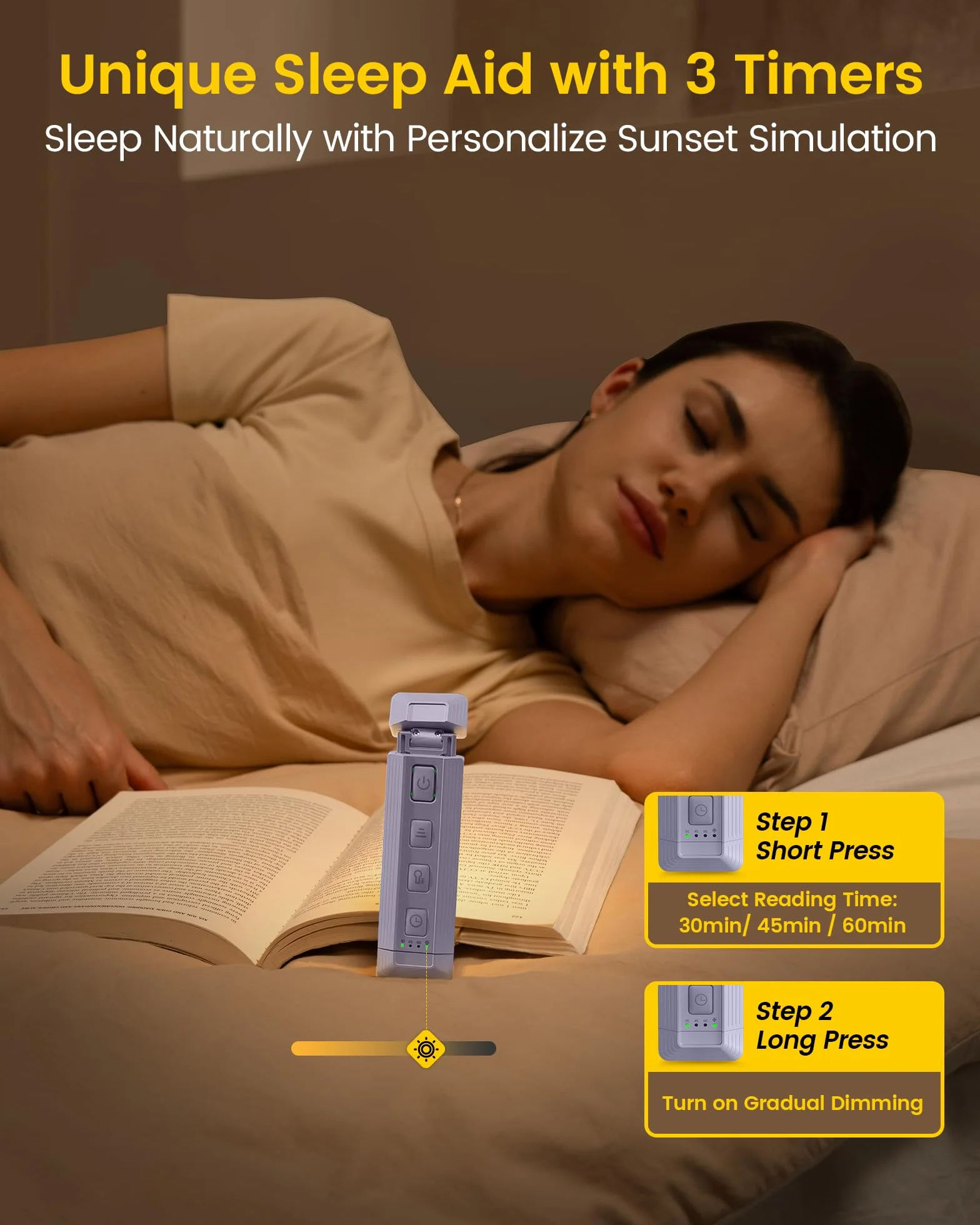 Glocusent Lampe de lecture USB rétractable