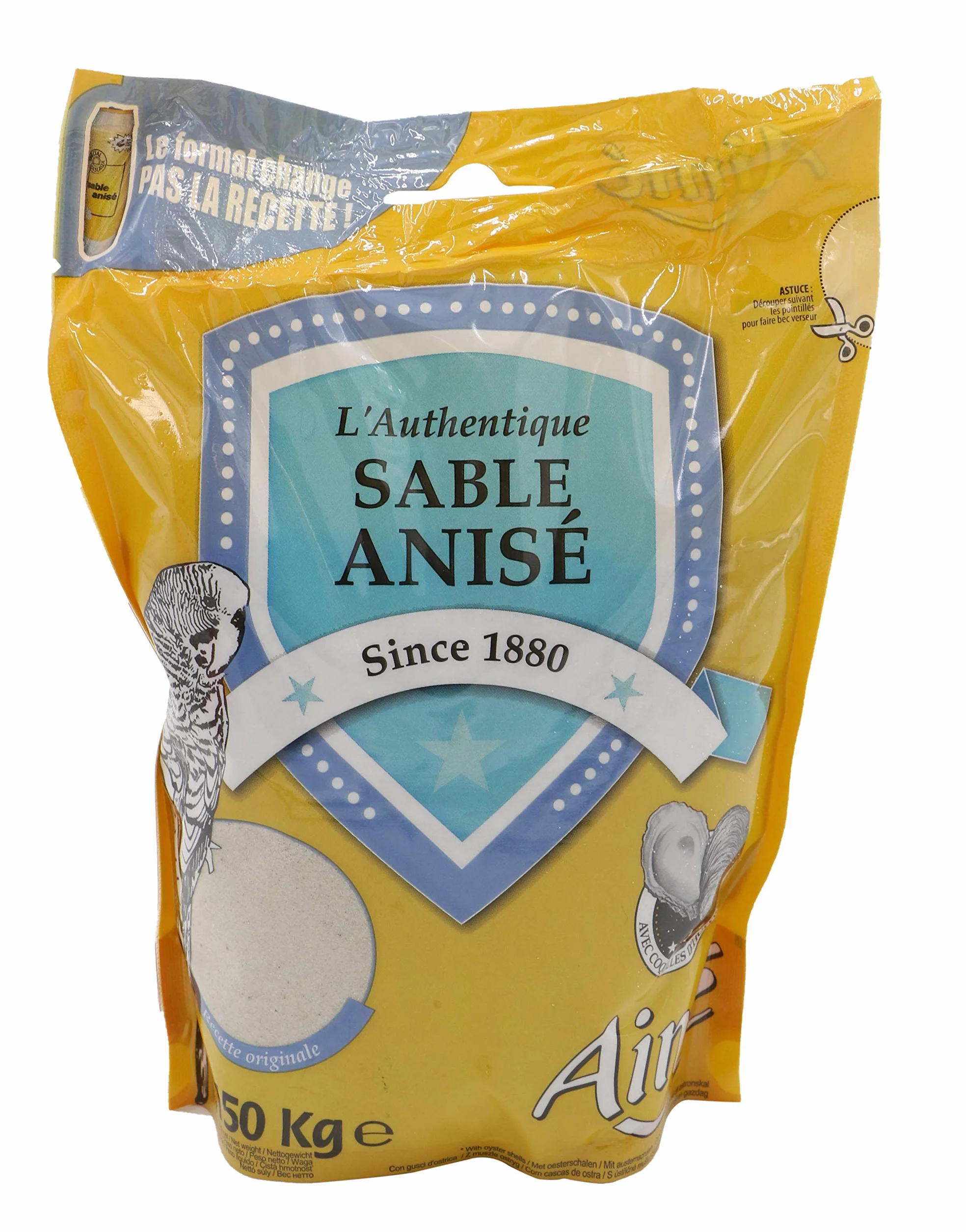 Aime Fond de Cage Sable Anisé pour Oiseaux 1,150 Kg