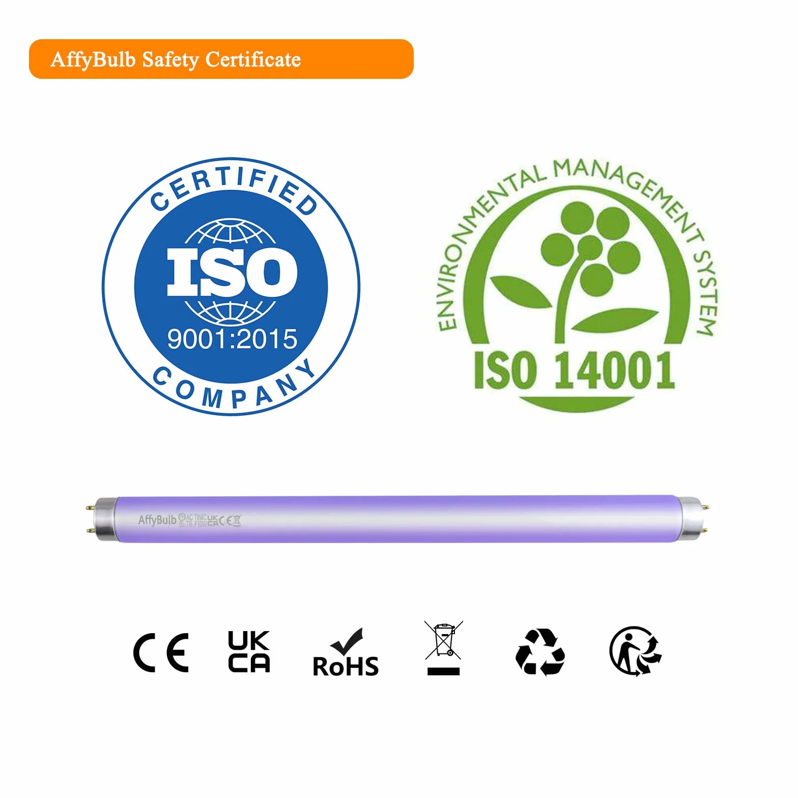 FSL T8 F10W BL368 Ampoule UV 20W pour Lampe Anti Moustique (2 pièces)
