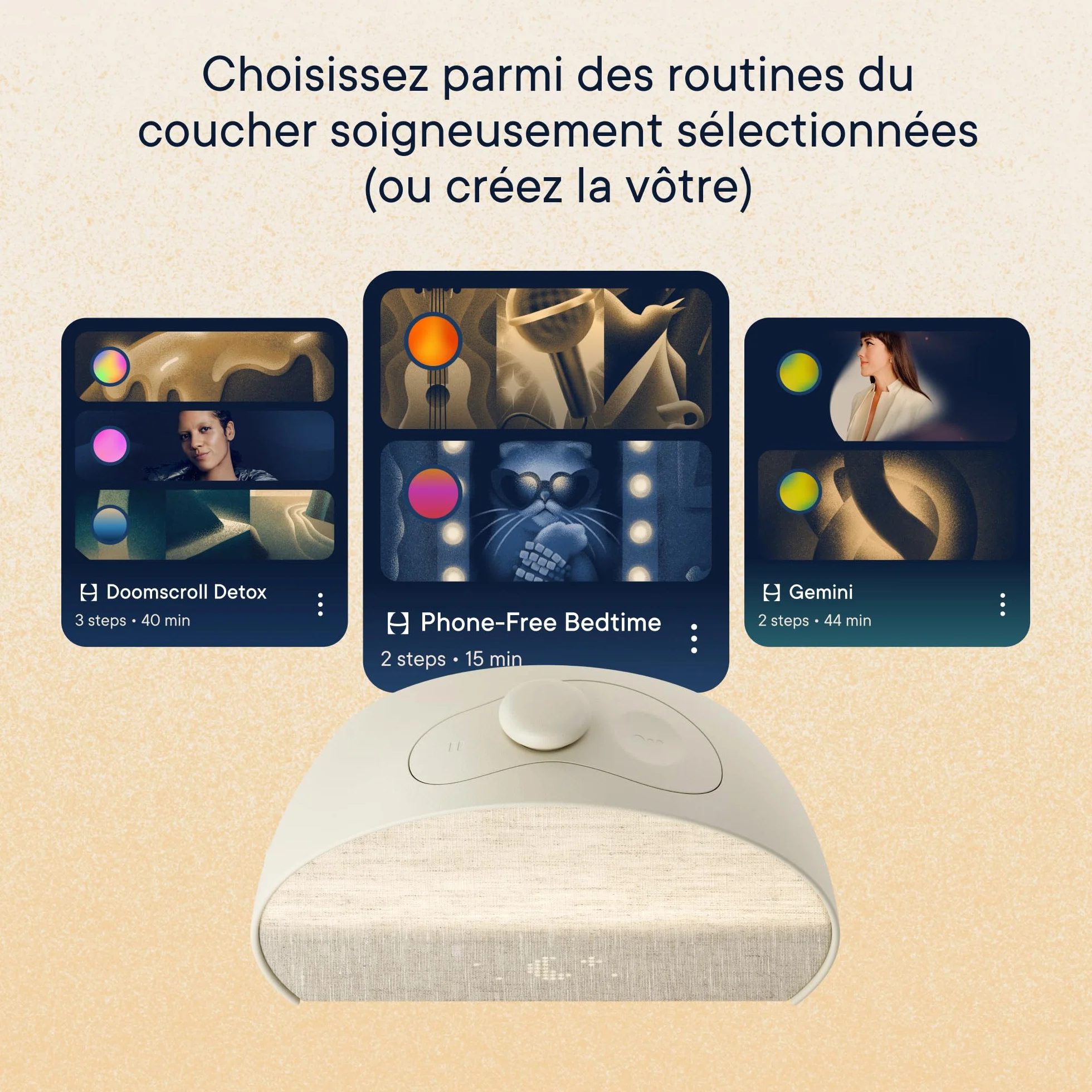 Hatch Restore 3 Réveil simulateur d’Aube et réveil Lumineux avec Machine à Sons et lumière Intelligente – Bruit Blanc, Routine de Sommeil sans écran
