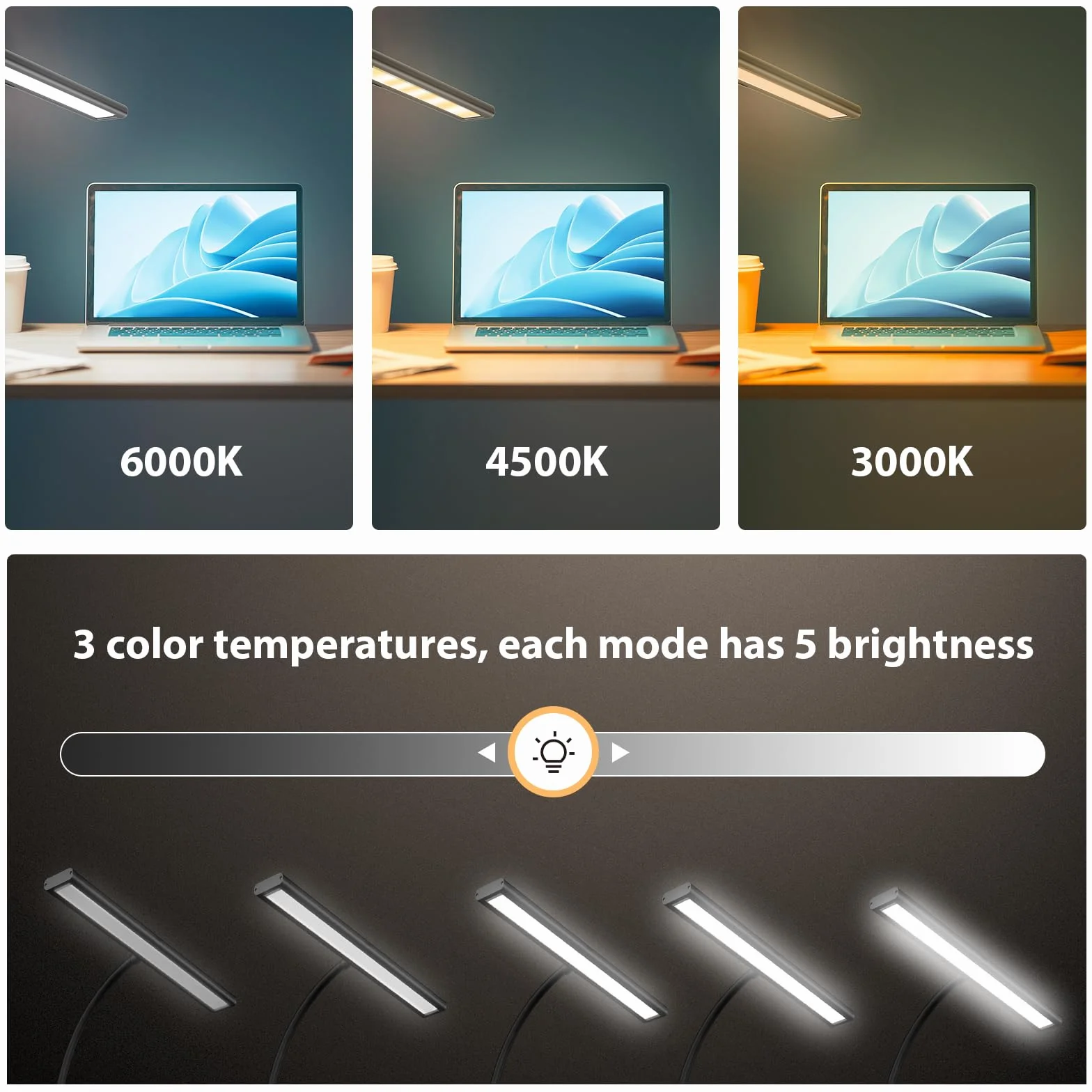 iFalarila 160 LED Lampe de Bureau avec Télécommande, Lampe de Table Flexible 360° USB, 70cm