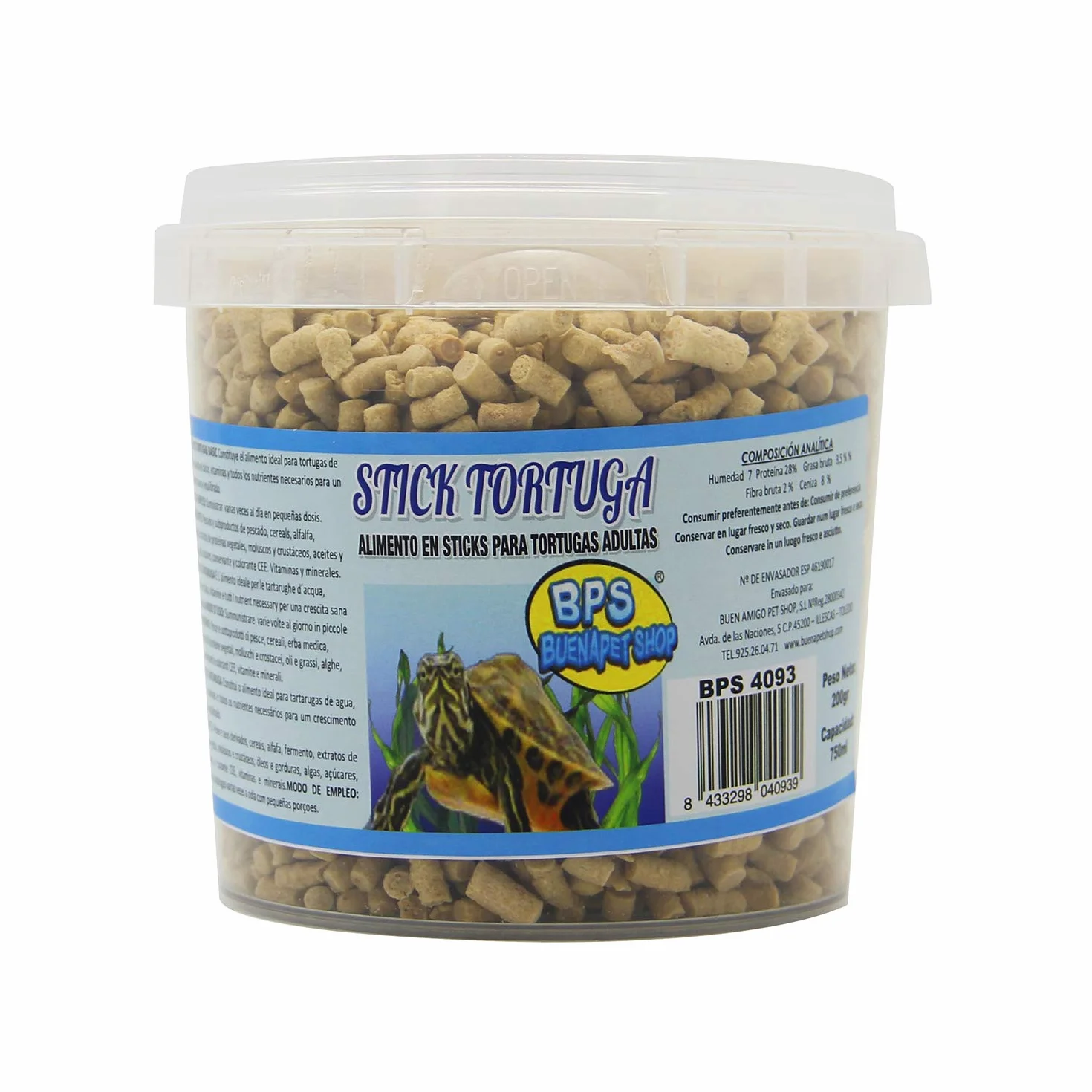 Nourriture pour tortues en sticks Turtle Terrapin Food 750 ml