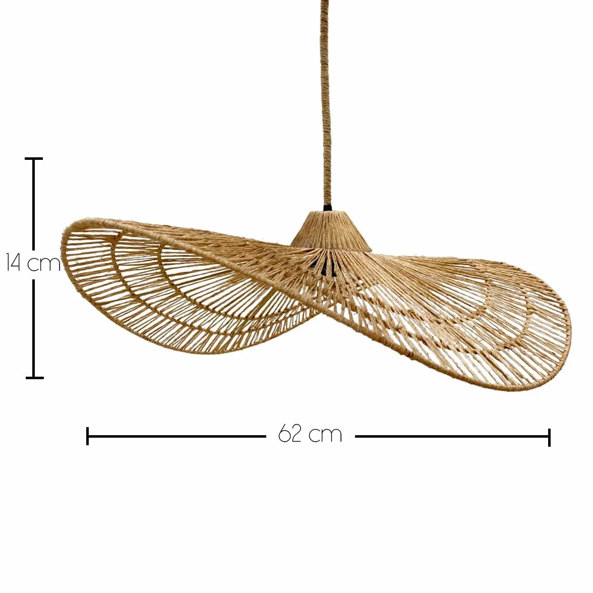 Lumisky MARBELLA OUTDOOR CABLE Suspension extérieure jute naturel 5m câble