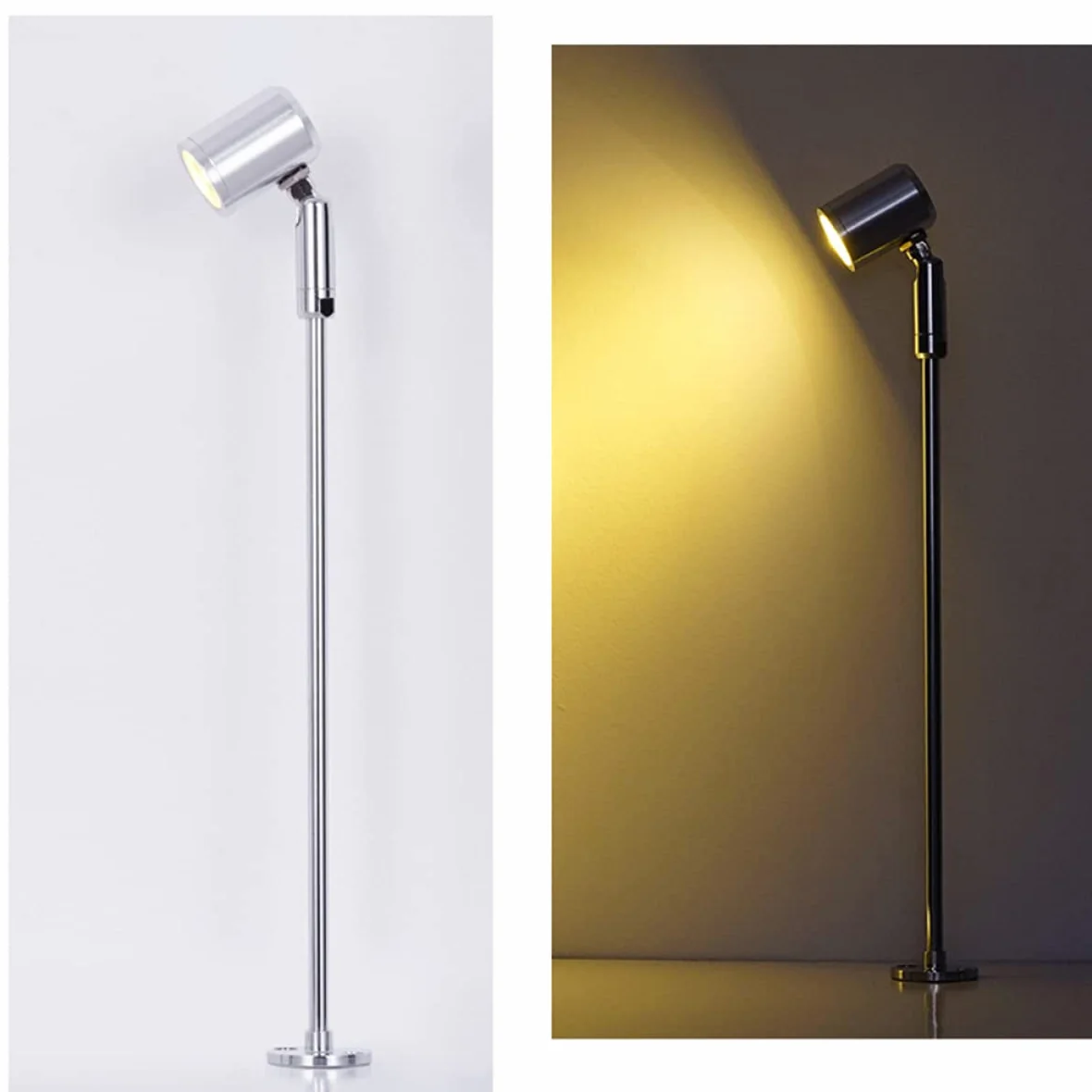 Projecteur LED Haute Luminosité 21.5x3x4.6cm Blanc Chaud Extérieur Intérieur