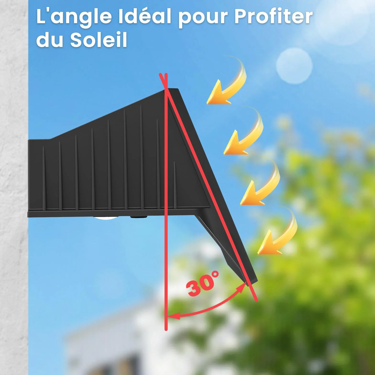 Lumière Solaire Extérieure Haut et Bas Lot de 6 LED Applique Murale Exterieur Blanc Chaud Éclairage Puissant 1000mAh Lampe Étanche IP67