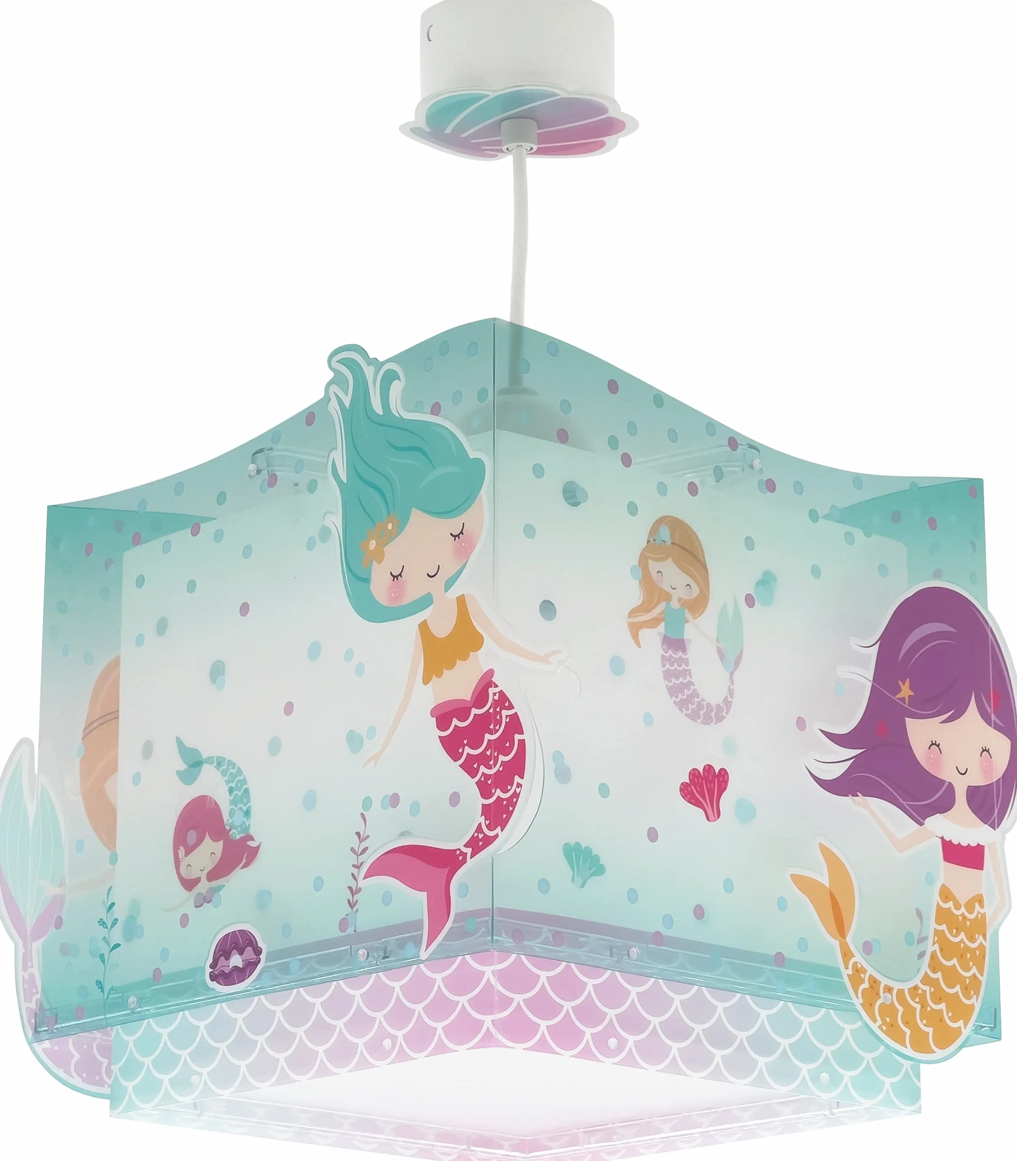 Dalber Lampe Suspension enfant Sirènes Mermaids E27 Turquoise