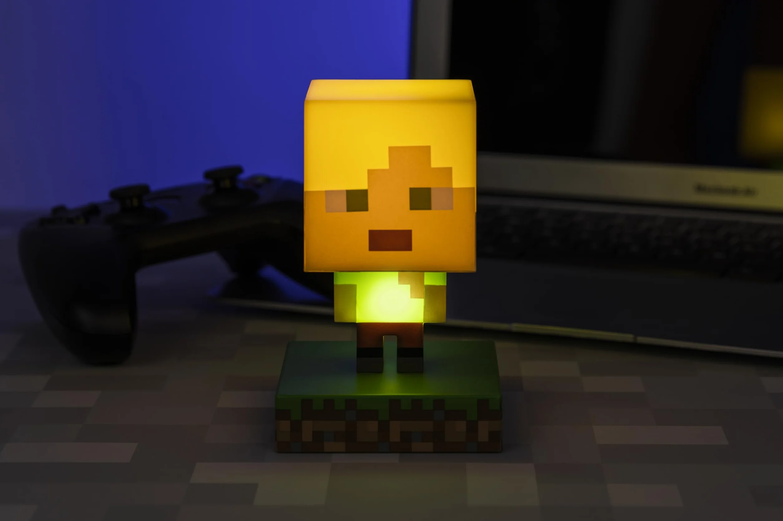 Paladone Lumière Icone Minecraft Alex BDP Mini Veilleuse Pixelisée Lumineuse Multicolore