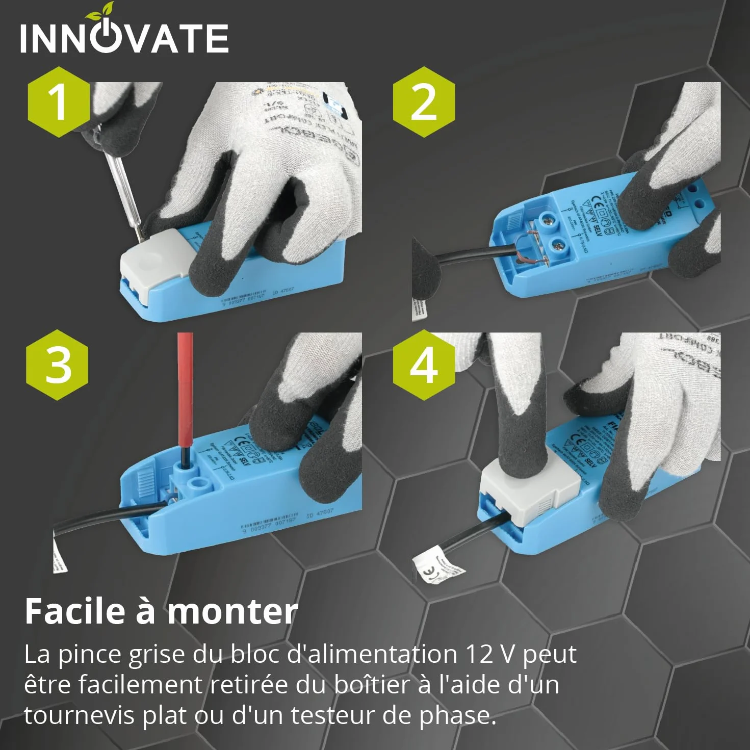 INNOVATE Alimentation 12 V 70 W Transformateur LED Intensité Variable