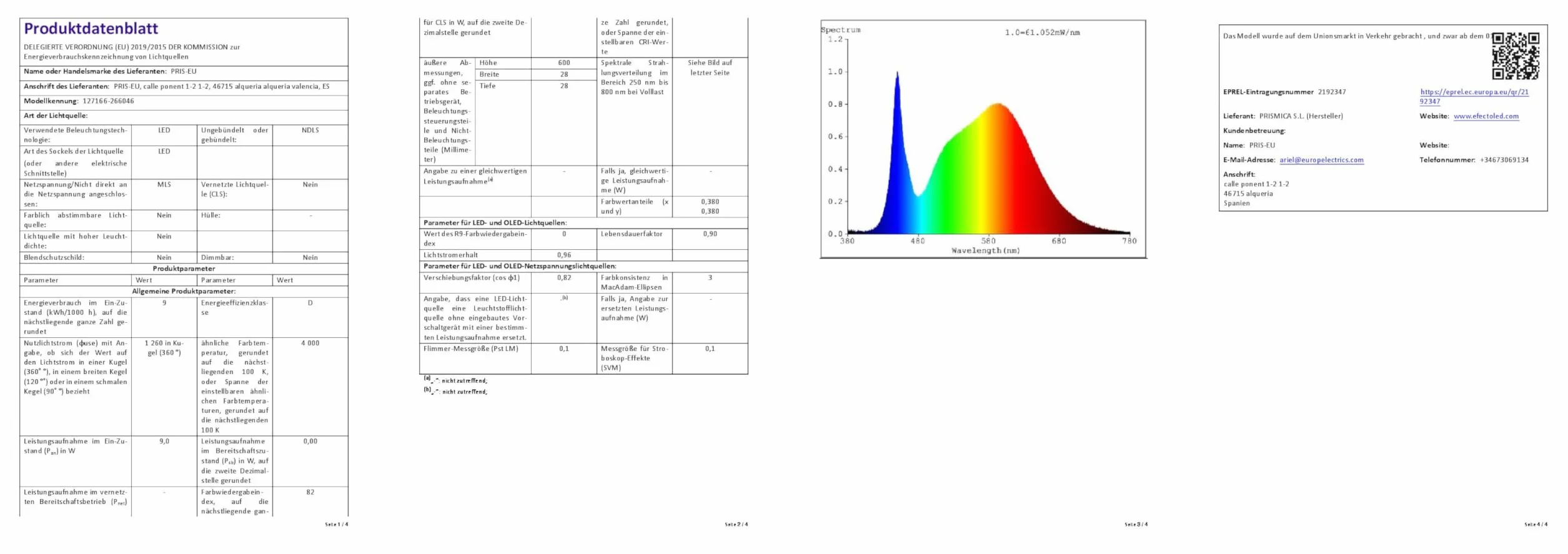 Réglette Étanche LED 60cm IP65 9W 140lm/W 4000K Blanc Neutre G13