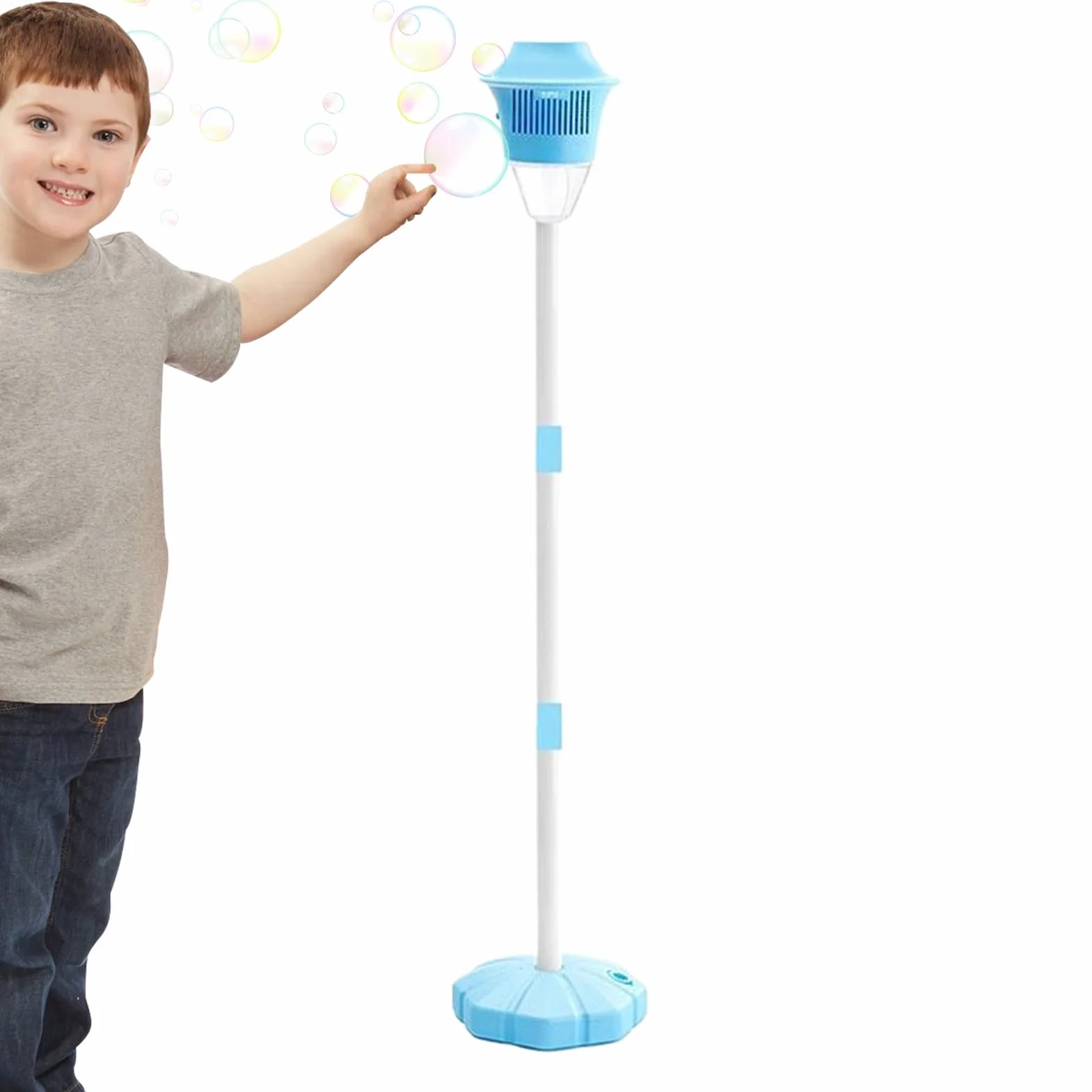 Lantern de machine à bulles, lampe de jardin torche à bulles avec lumière et musique rechargeable sans fil