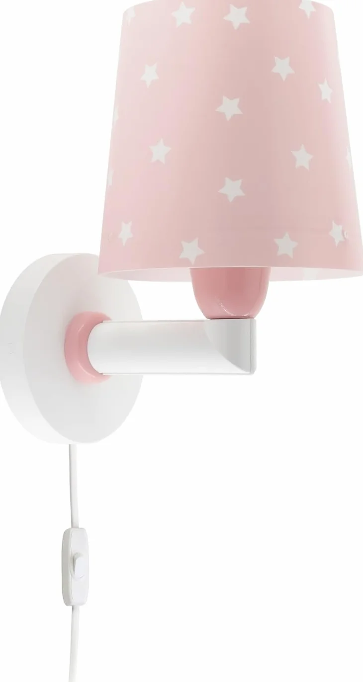 Dalber Applique Murale Enfant Star Light Étoiles Rose E27