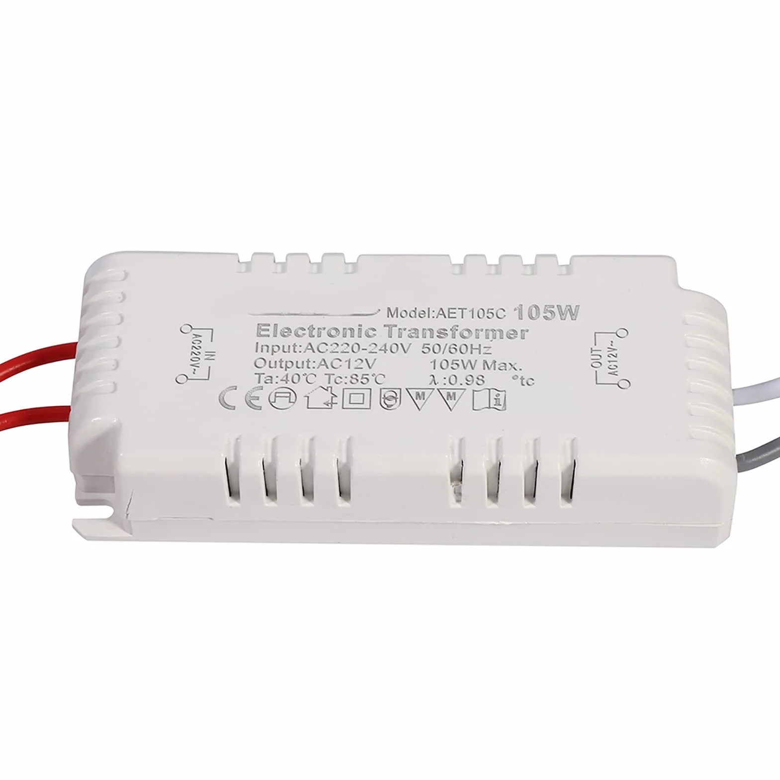 Transformateur Halogène Basse Tension 105W 12V 220-240V Alimentation Lampes Quartz