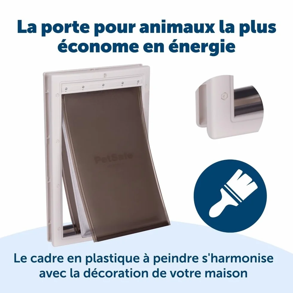 PetSafe Porte pour Animaux de Compagnie Triple Volet Économie d'Énergie Grande