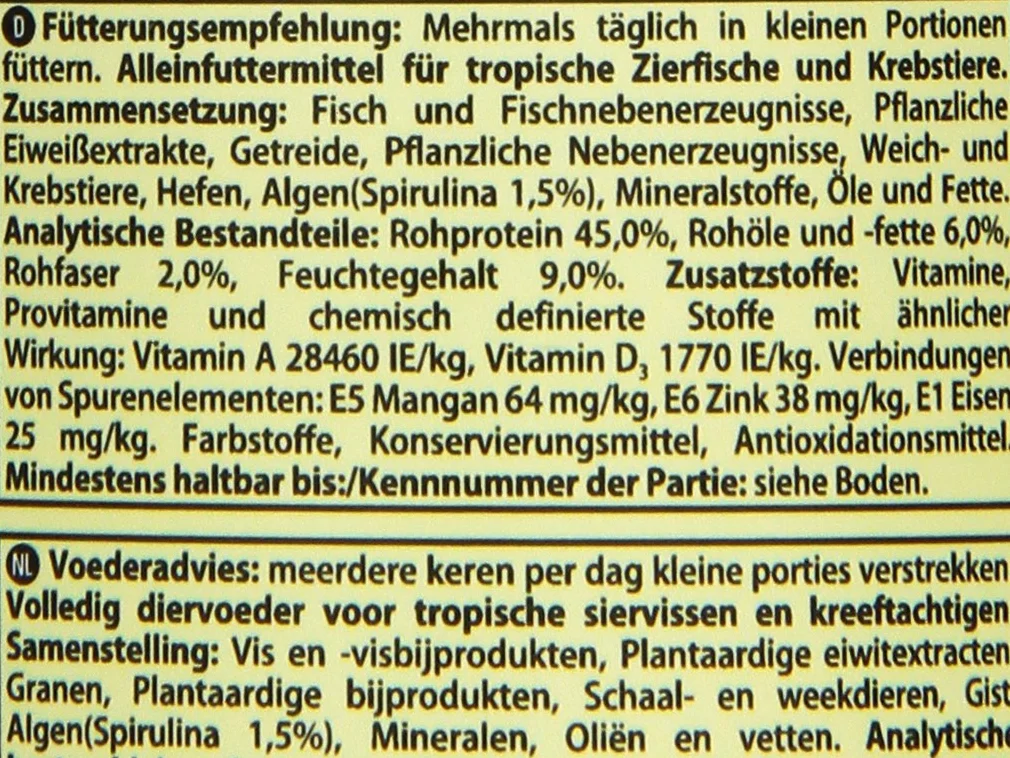 Tetra 129160 TetraWafer Mix Multicolore, 119g/250 ml