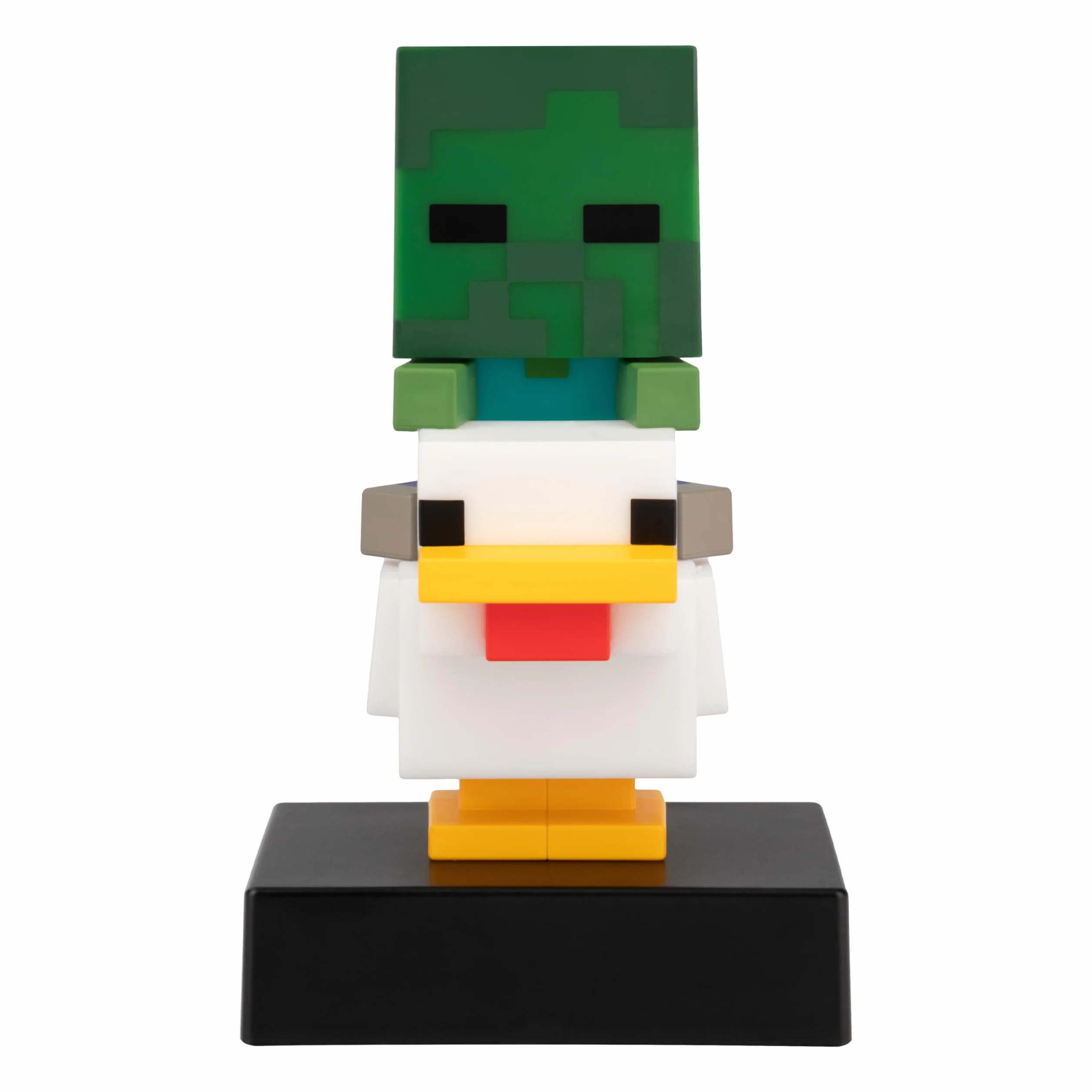 Paladone Minecraft Chicken Jockey Icon Light 12cm Light-Up Mini Figure Lamp for Gamers