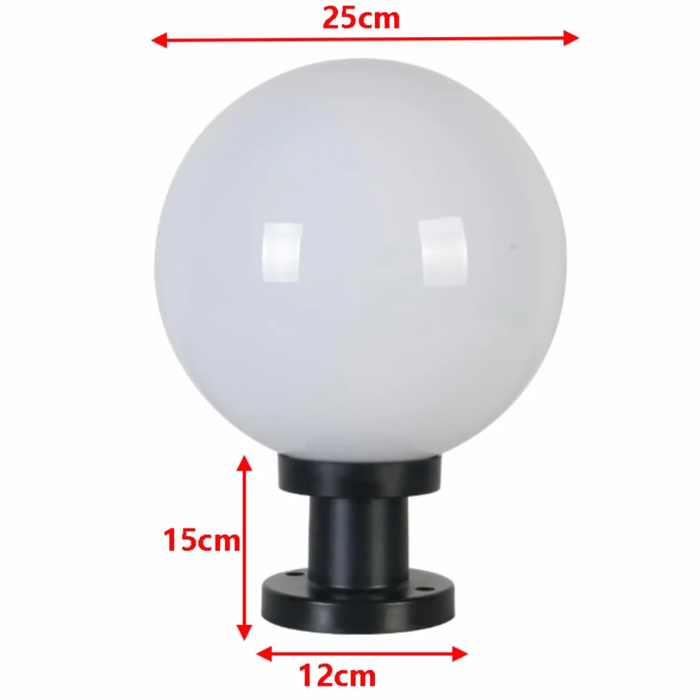 Lampadaire d'extérieur XINYASEE douille E27 fonte aluminium acrylique étanche pour paysage villa cour balcon