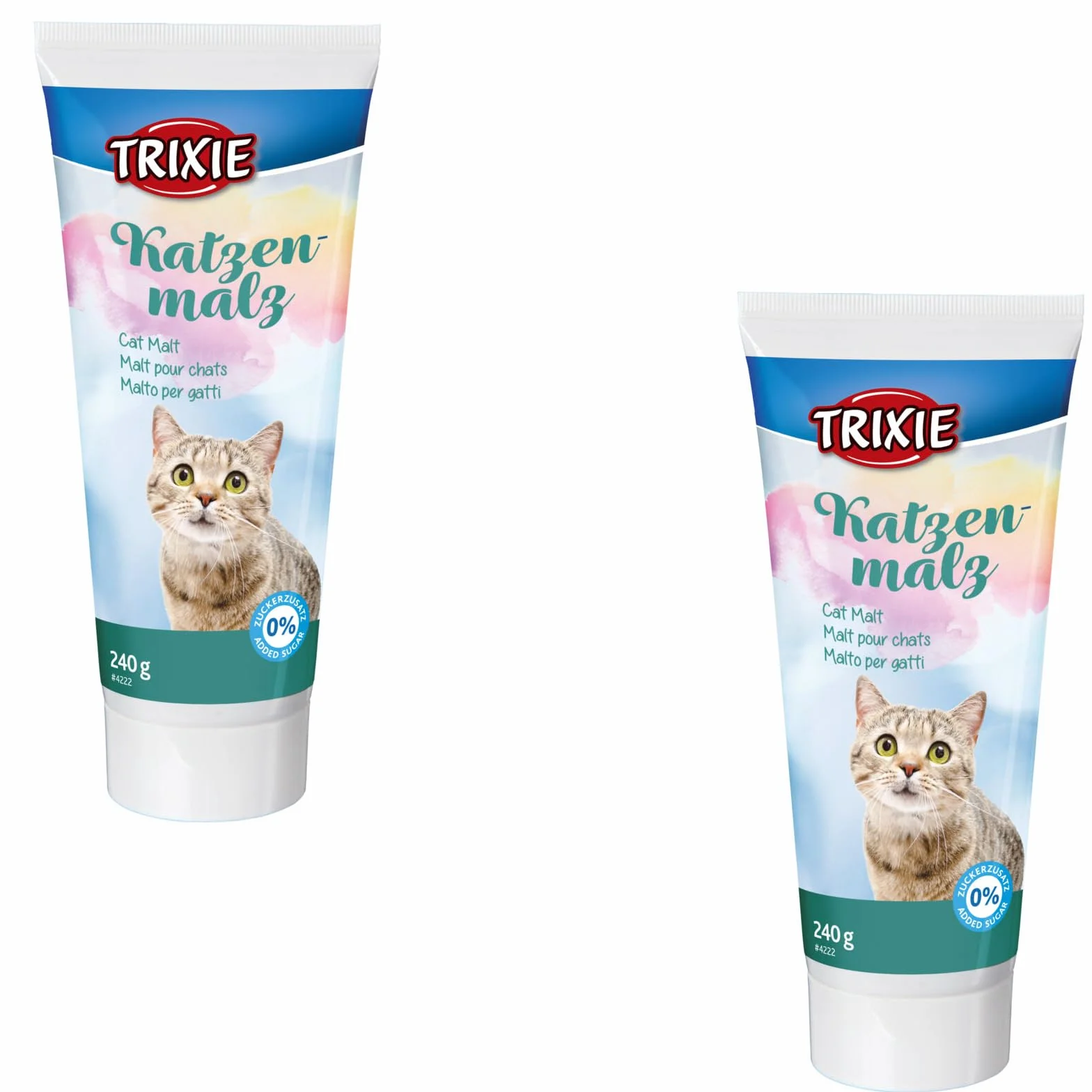 Trixie Malt pour chats Pack Double 2 x 240 g Complément alimentaire digestion poils avalés tube pratique