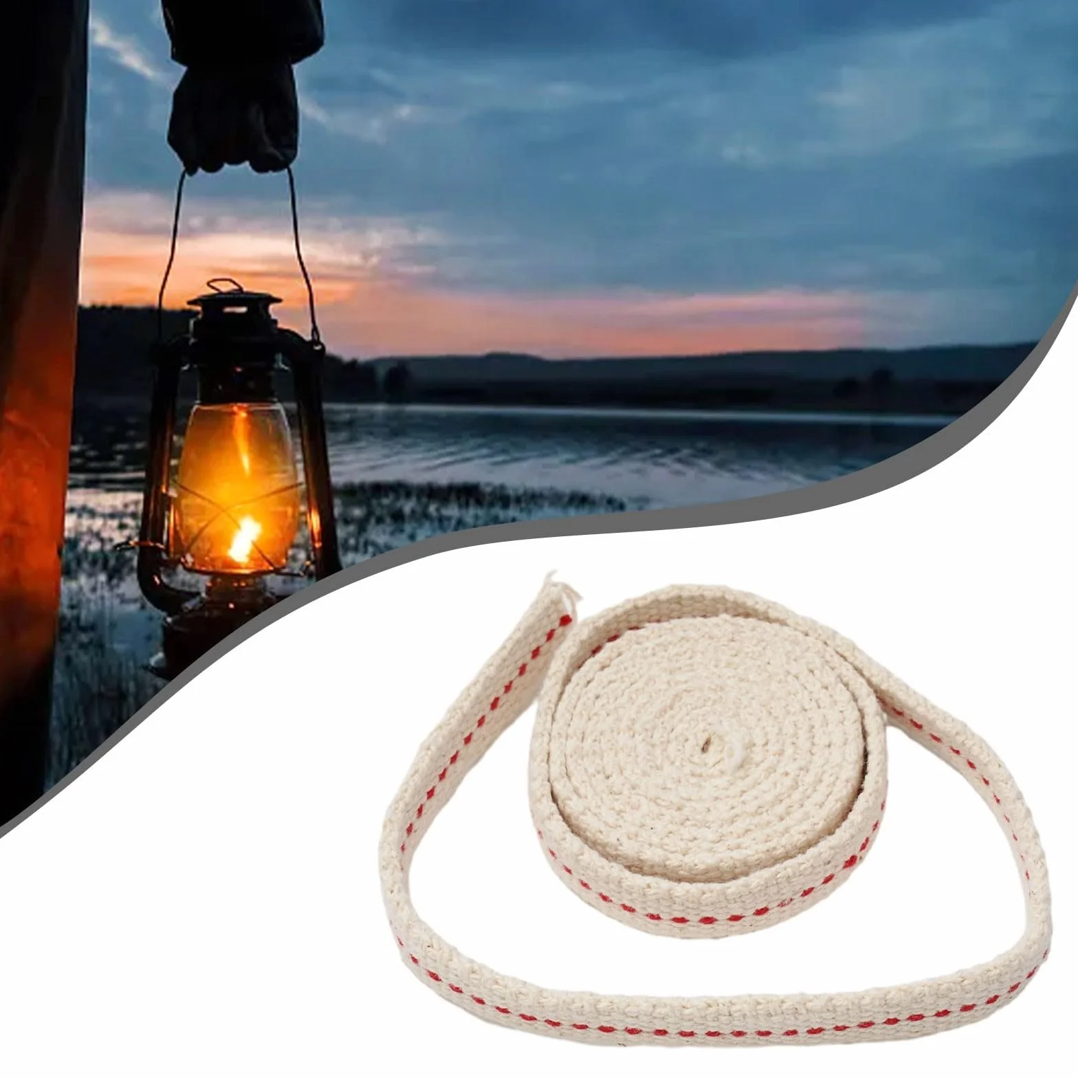 Lampe à pétrole coton 1 m éclairage extérieur largeur 1,1 cm