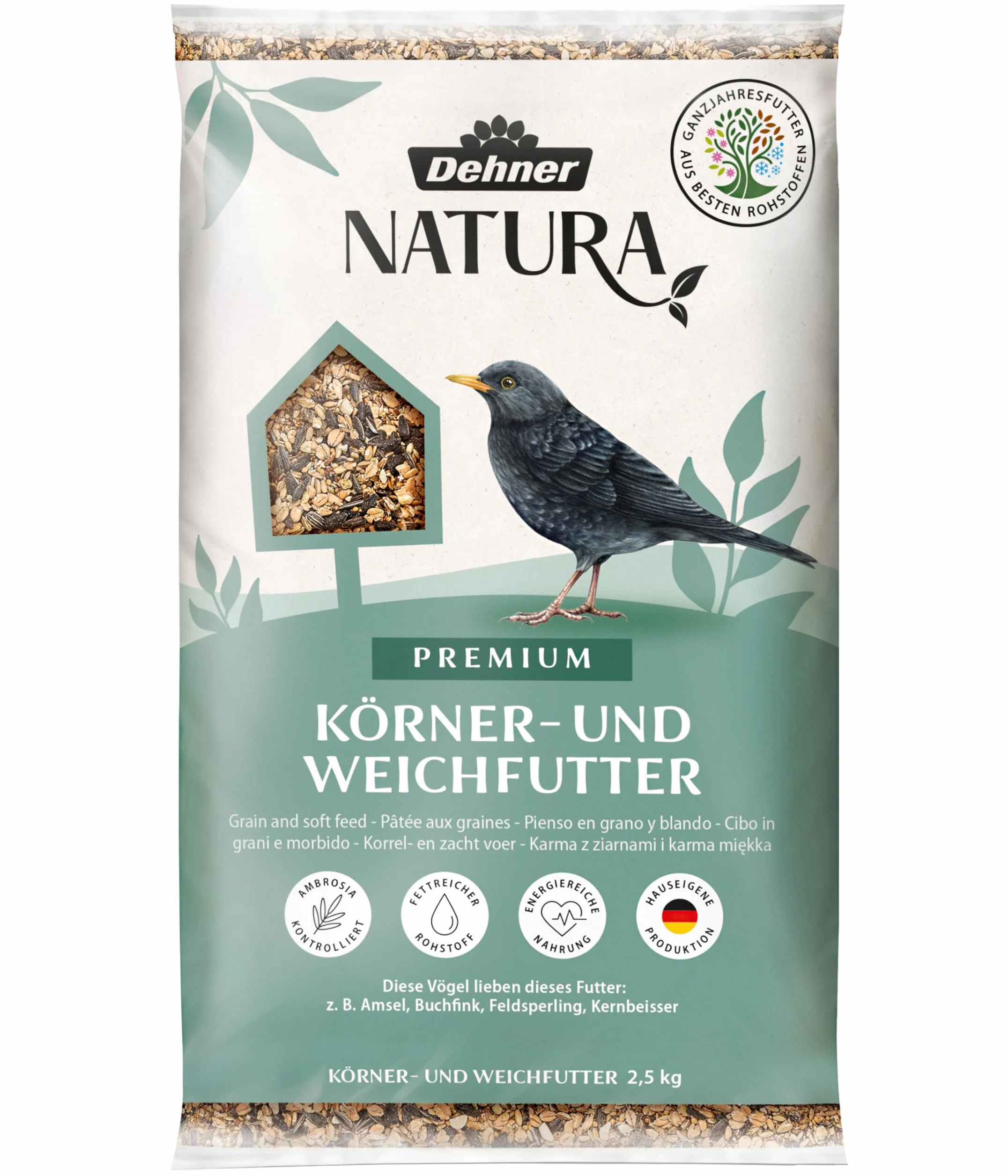 Dehner Natura Premium Nourriture pour Oiseaux Sauvages 2,5 kg