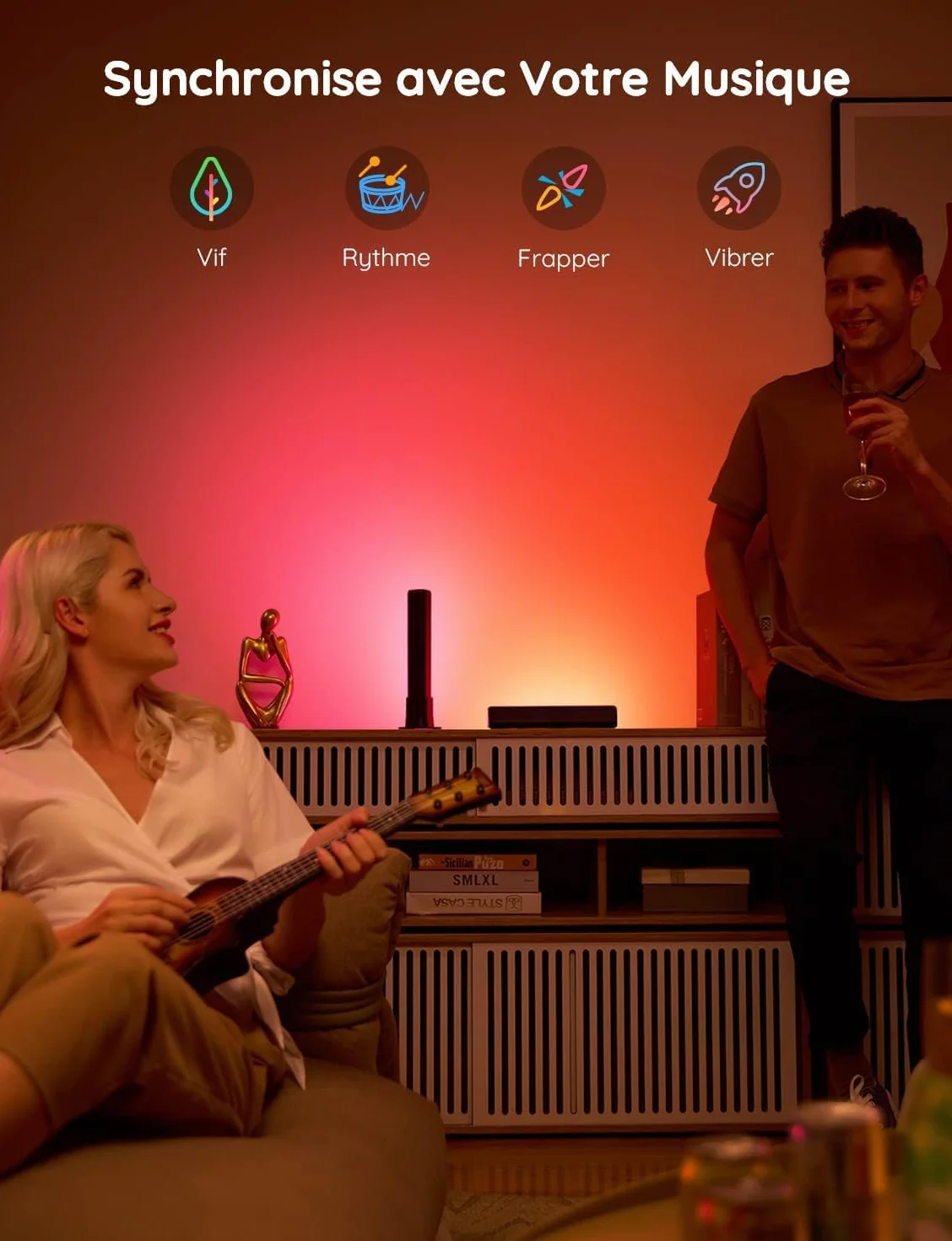 Govee Barres Lumineuses LED RGBICWW WiFi avec Alexa Compatible TV Jeu