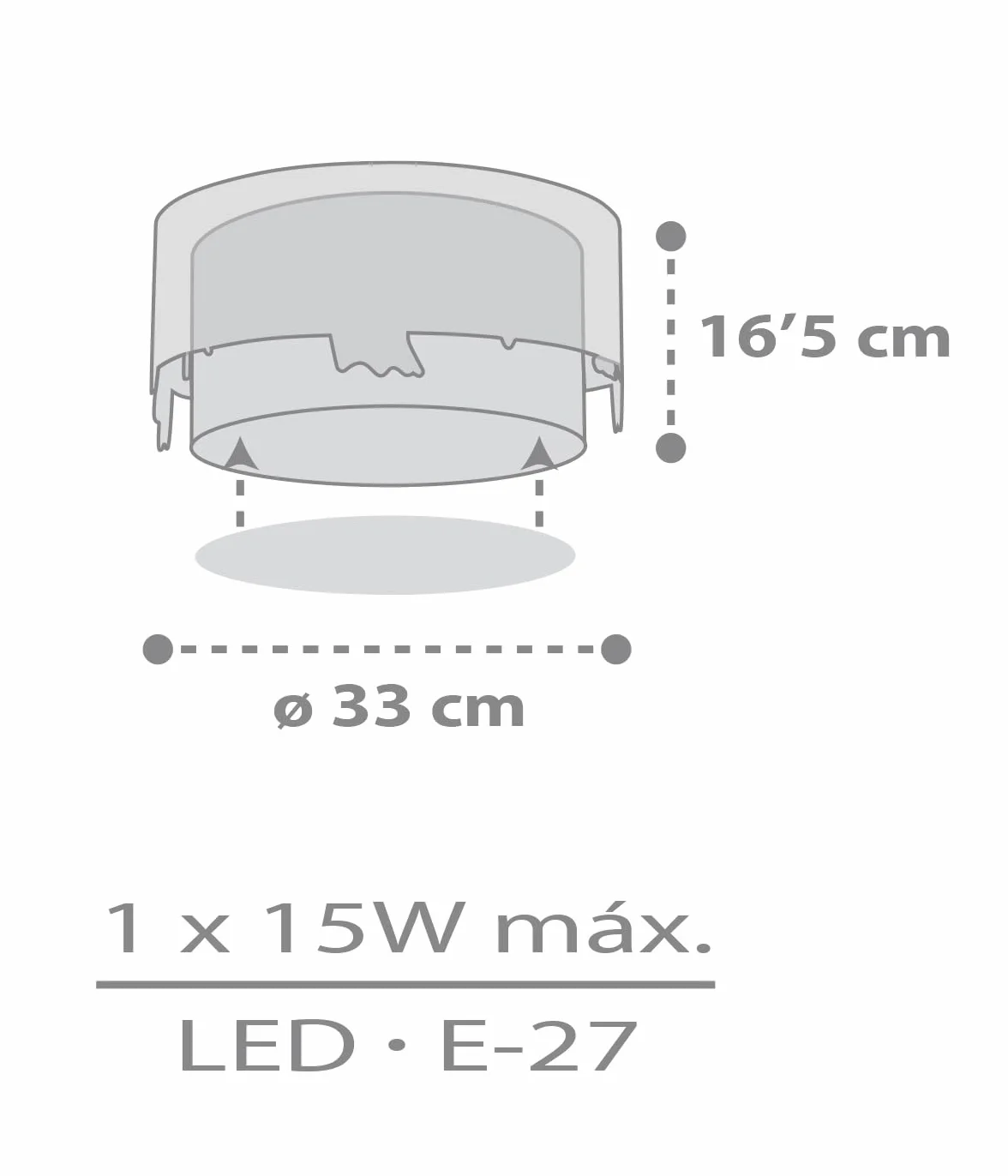 Dalber Plafonnier Enfant Lampe de Plafond Cerf Rose E27 2x15W