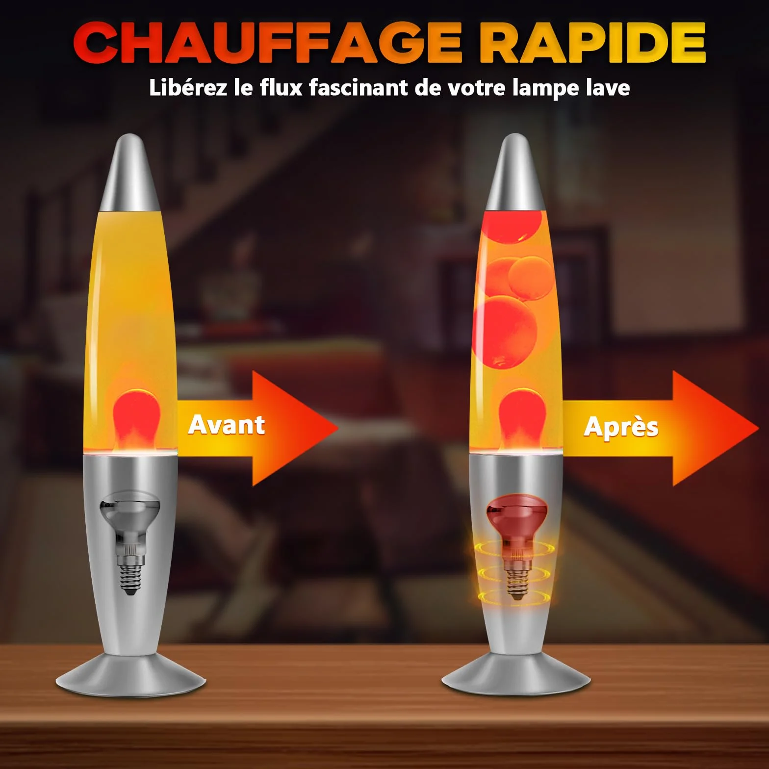 GlowUp Ampoule Lampe à Lave E14 R39 Réflecteur Dimmable Blanc Chaud 2700K 2-Pack