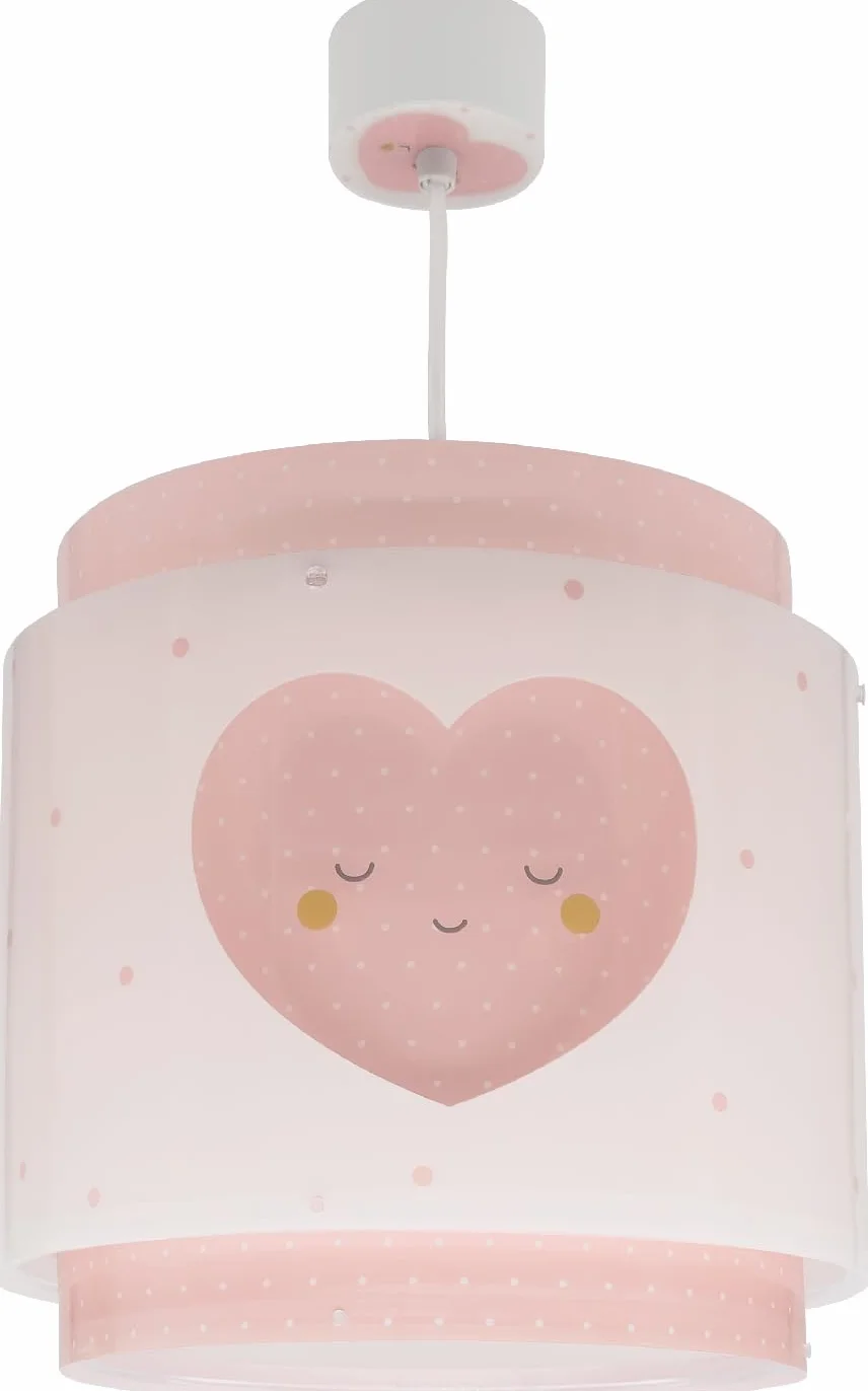 Dalber Lampe Suspension Plafonnier Enfants Baby Dreams Coeur Rose E27