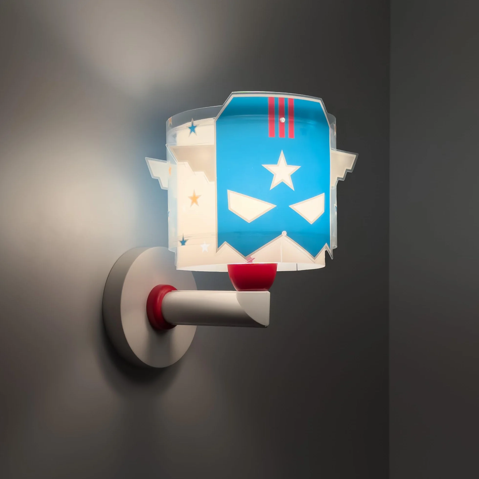 Dalber Applique Murale Enfant Blue Hero Super-héros