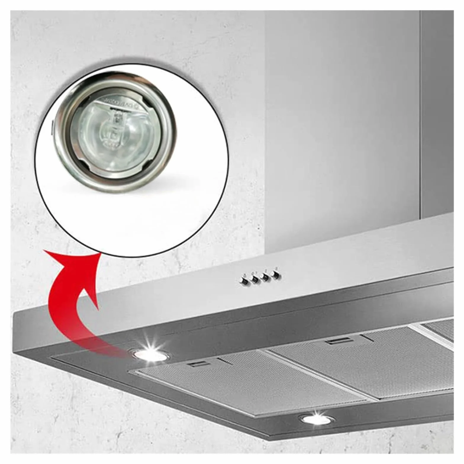 Ampoule halogène 12V AC 20W 1.97-2.56in pour hotte de cuisine avec connecteur EL